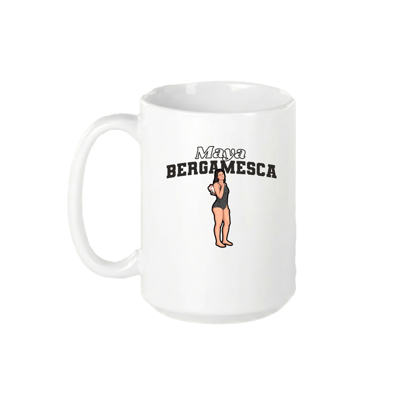 15oz Coffee Mug — Name Arch in White