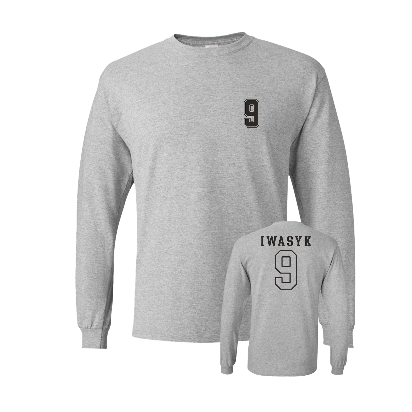 Long Sleeve Tee — Chest Back in Grey