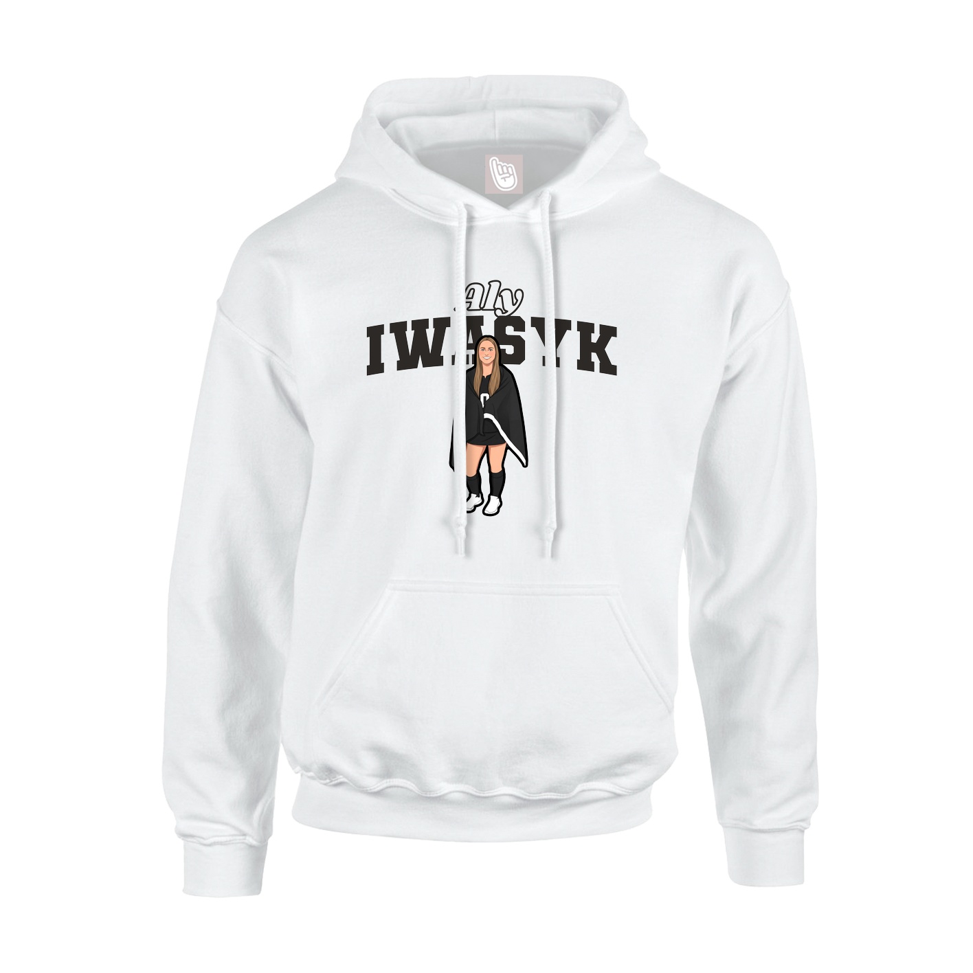 Hoodie — Name Arch in White