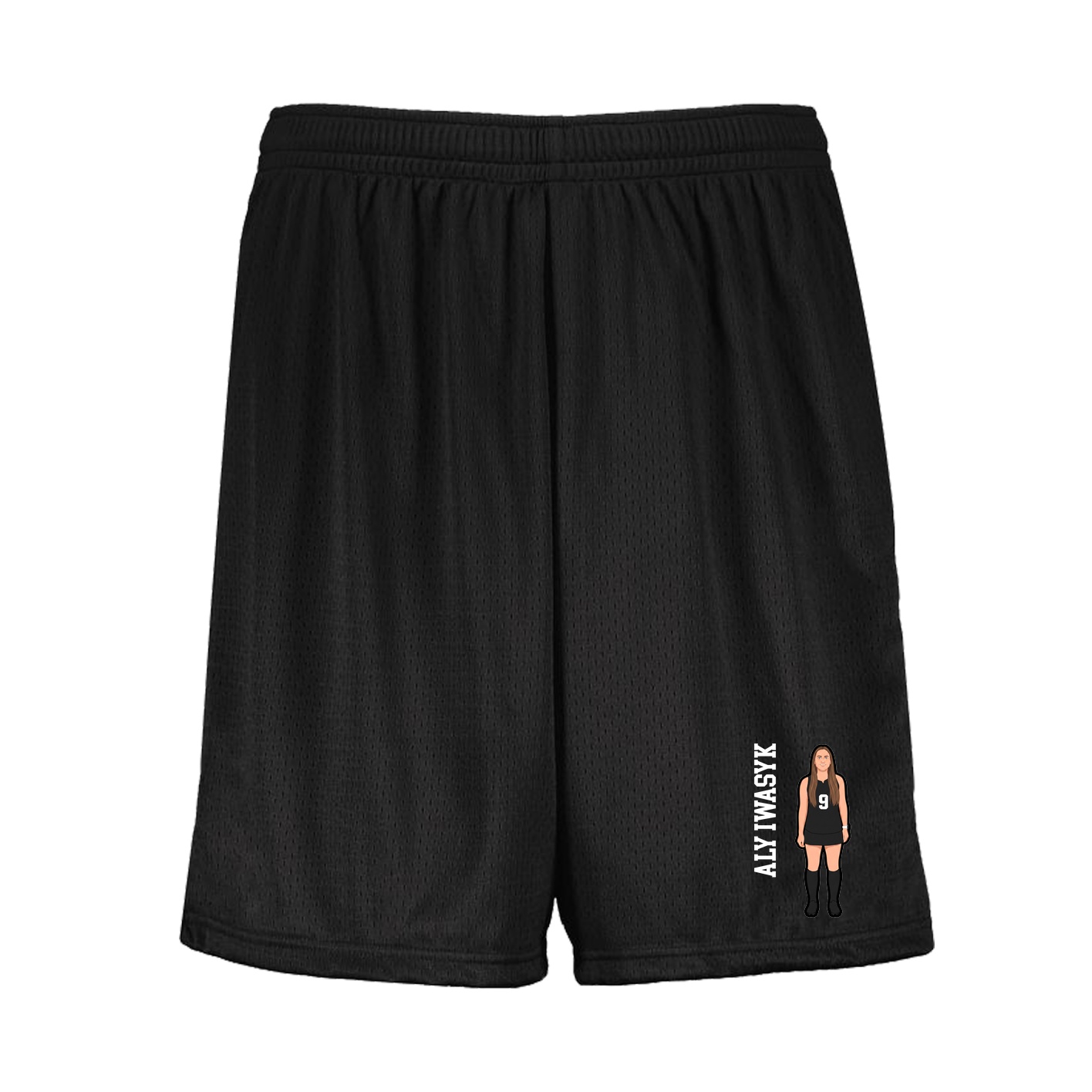 Shorts — Name Vertical in Black
