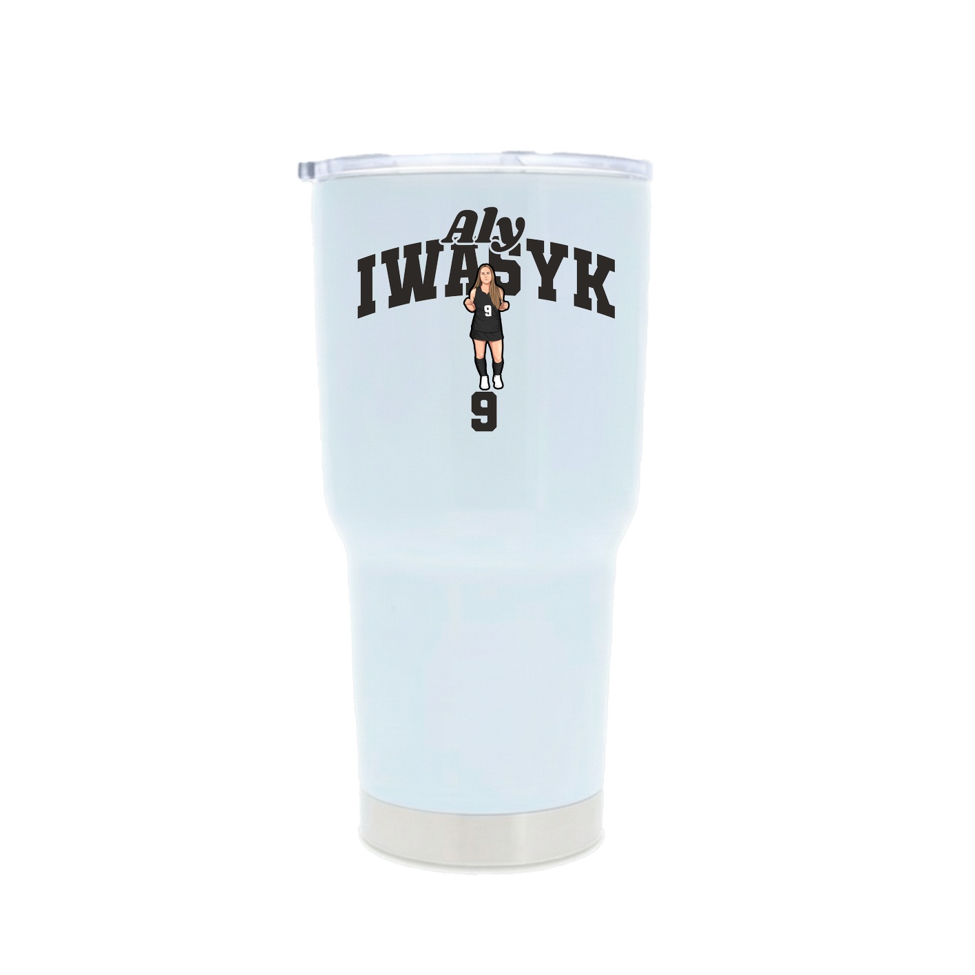 30oz Stainless Steel Tumbler — Signature Arch in White
