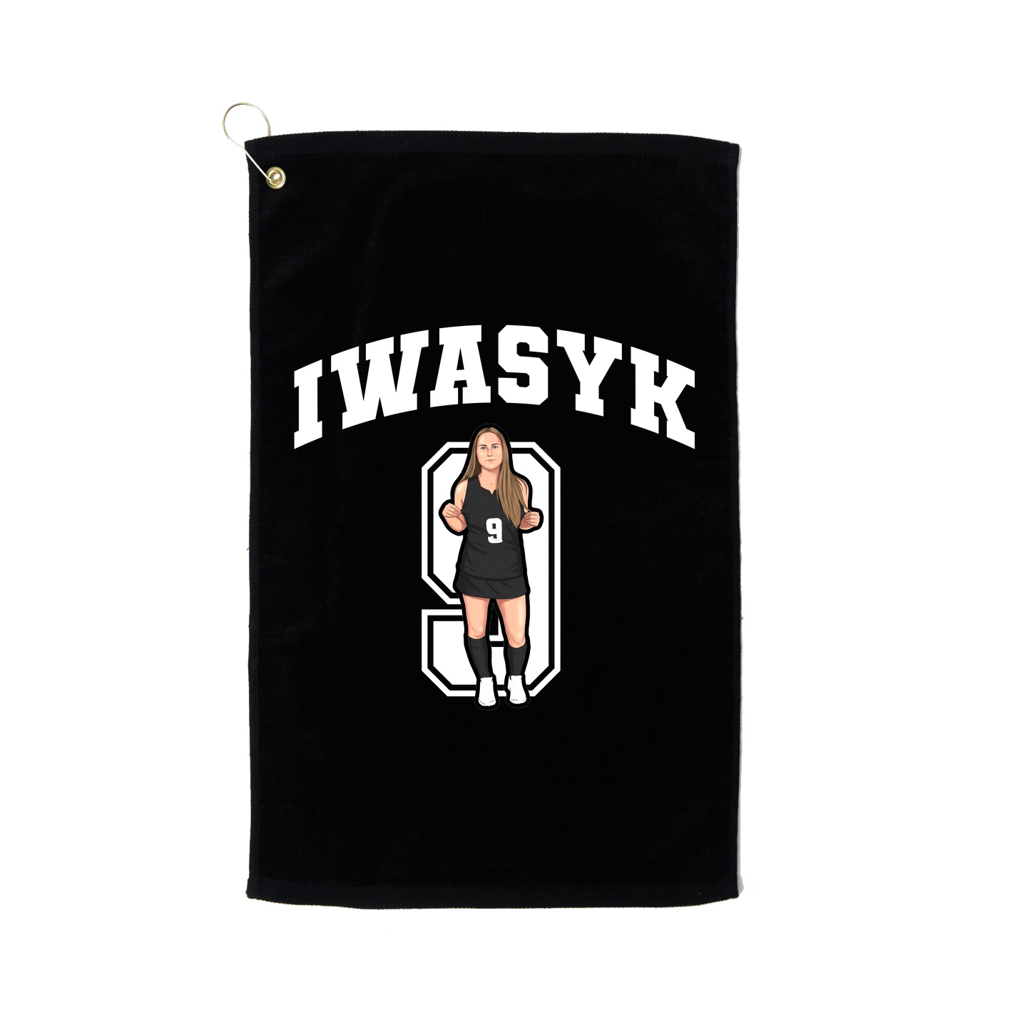 Golf Towel — Number in Black