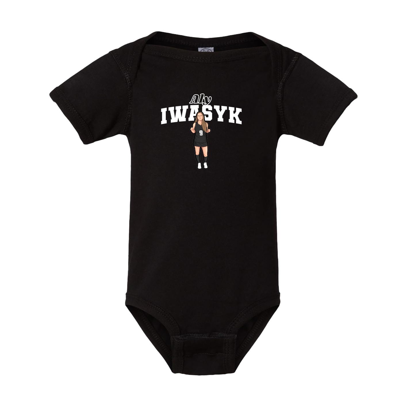 Baby Onesie — Name Arch in Black