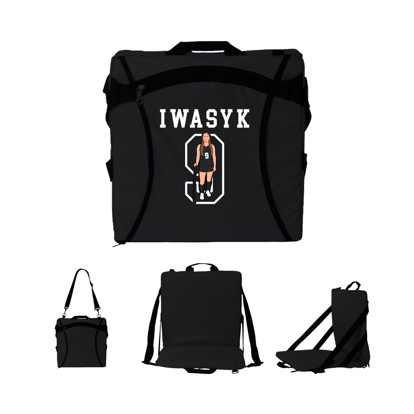Folding Stadium Seat — Shirsey in Black