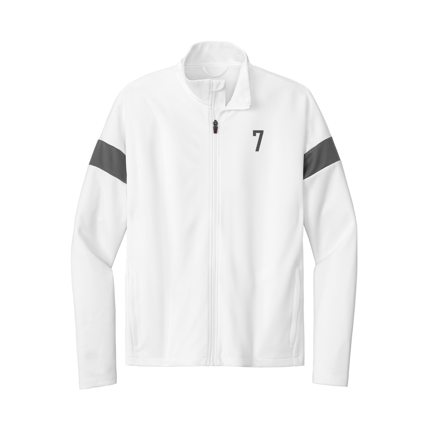 Team Travel Full-Zip Jacket — Front Shirsy in White/Grey