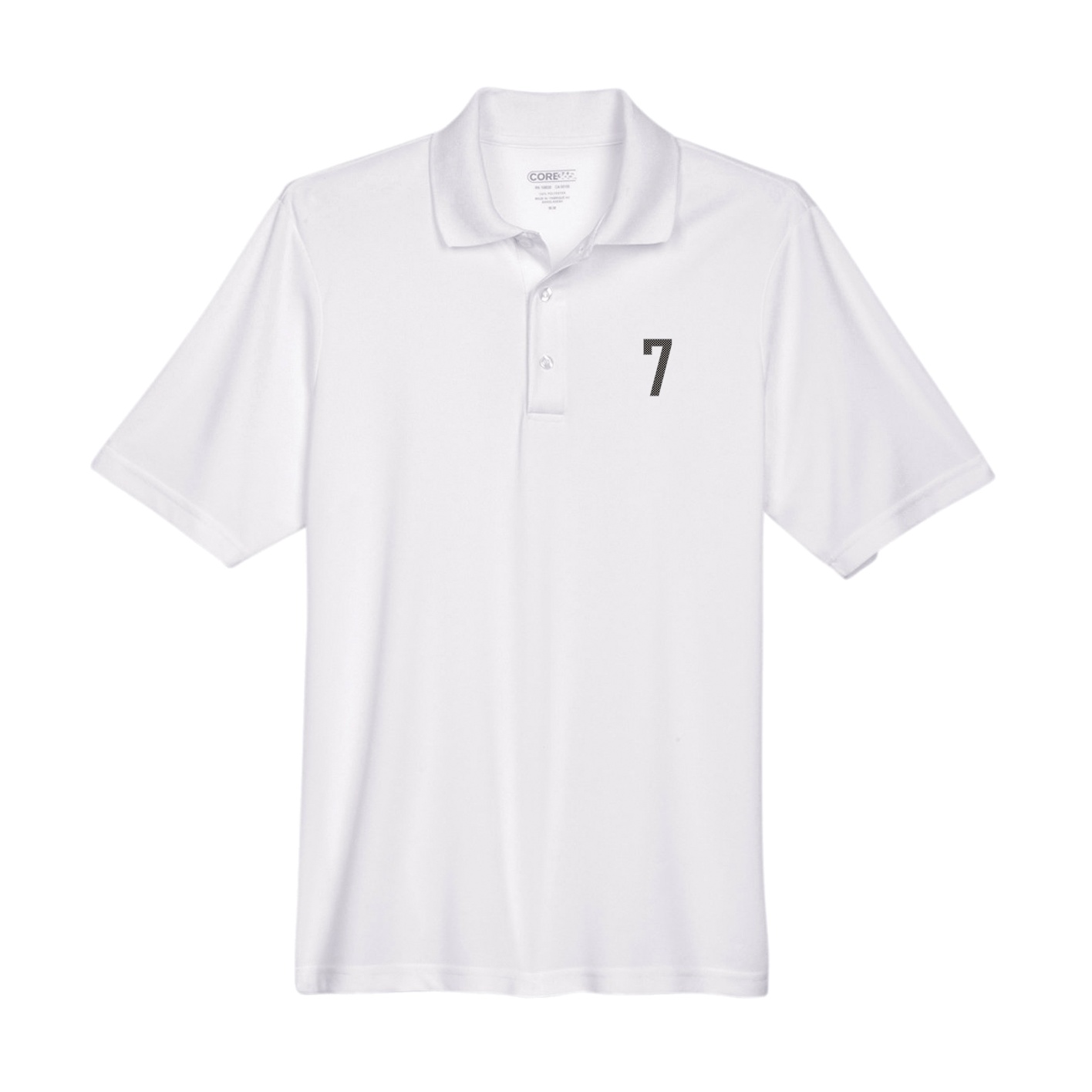 Performance Polo — Front Shirsy in White