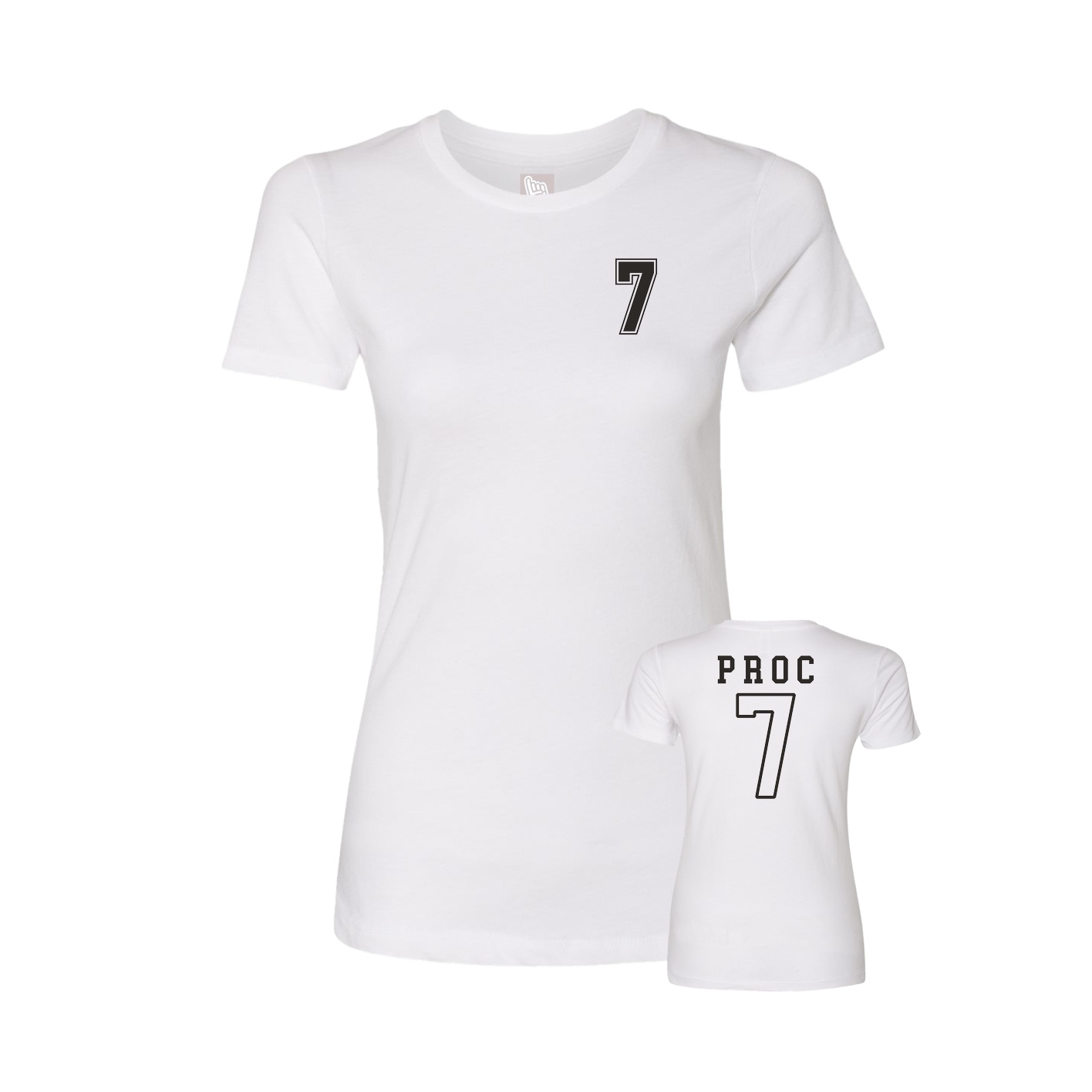 Womens Tee — Chest Back in White