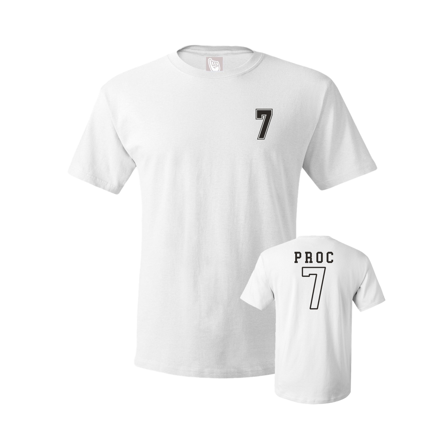 Youth Tee — Chest Back in White