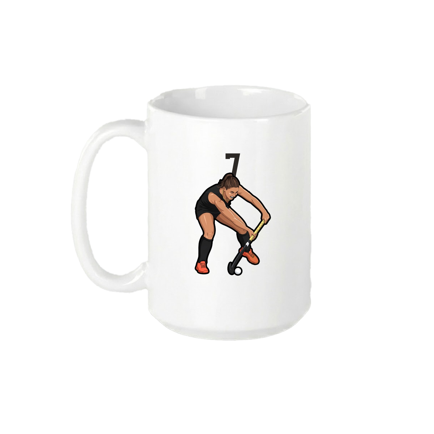 15oz Coffee Mug — Number Top in White