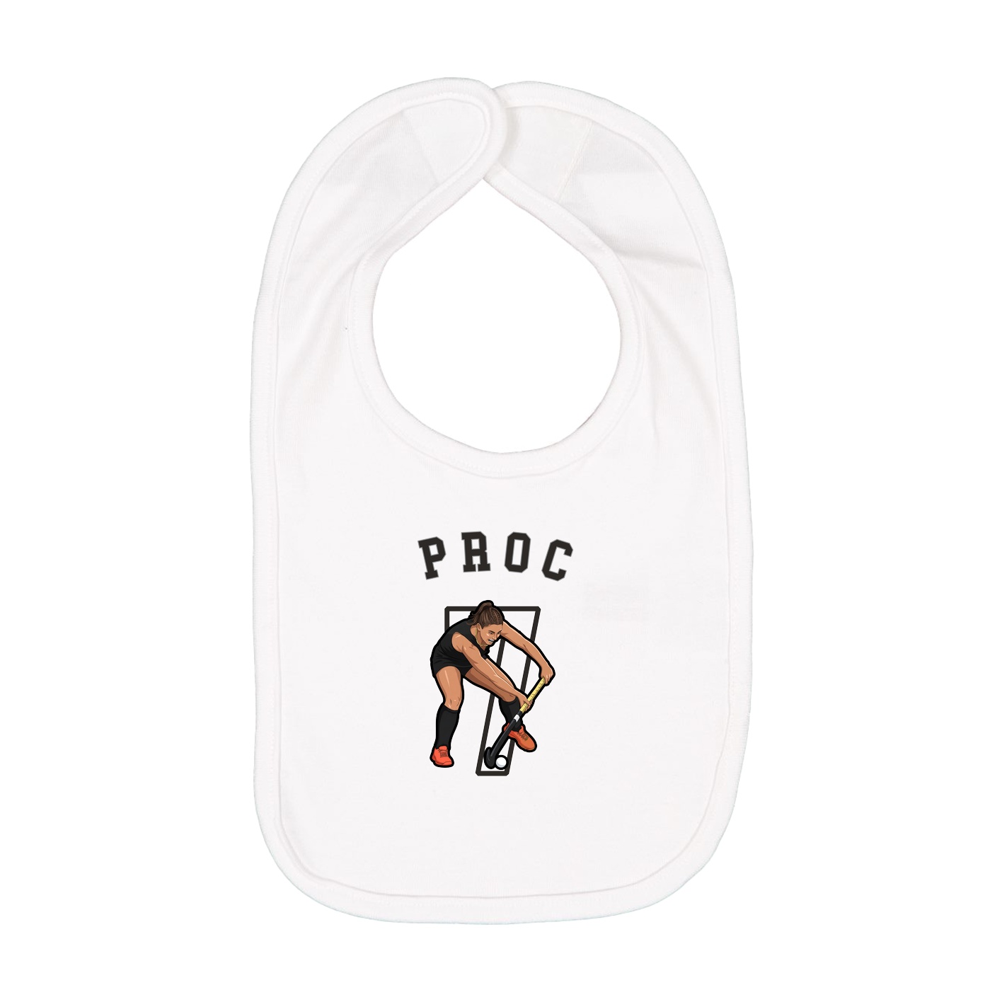 Infant Bib — Shirsey Arch in White