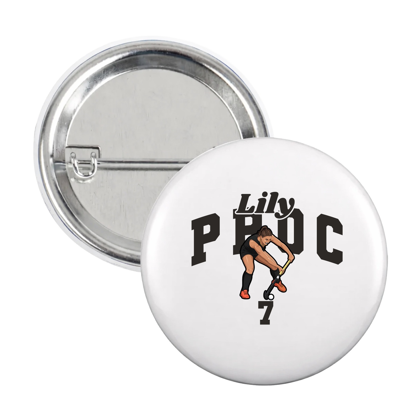 Game Day Button — Signature Arch in White
