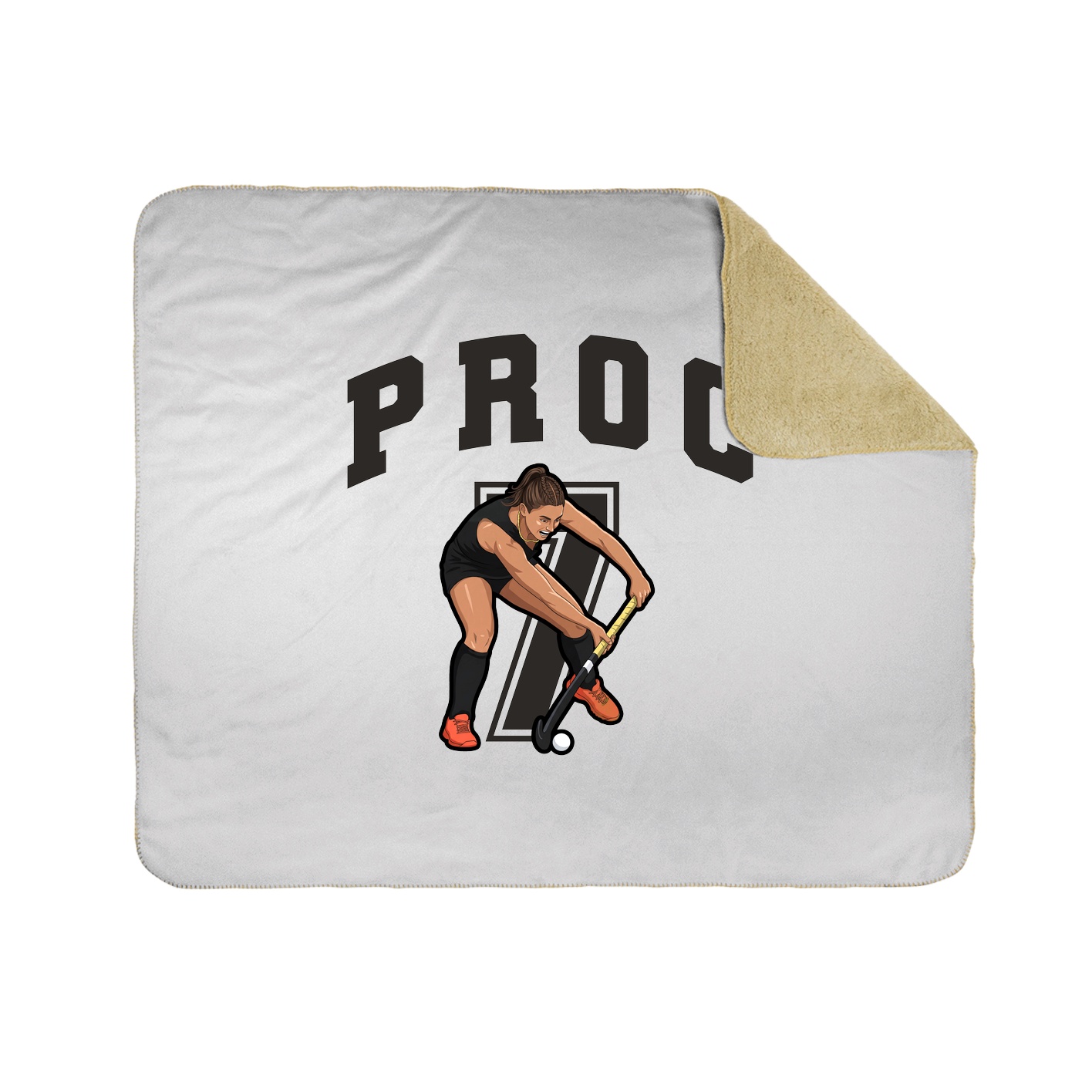 Throw Blanket — Number in White