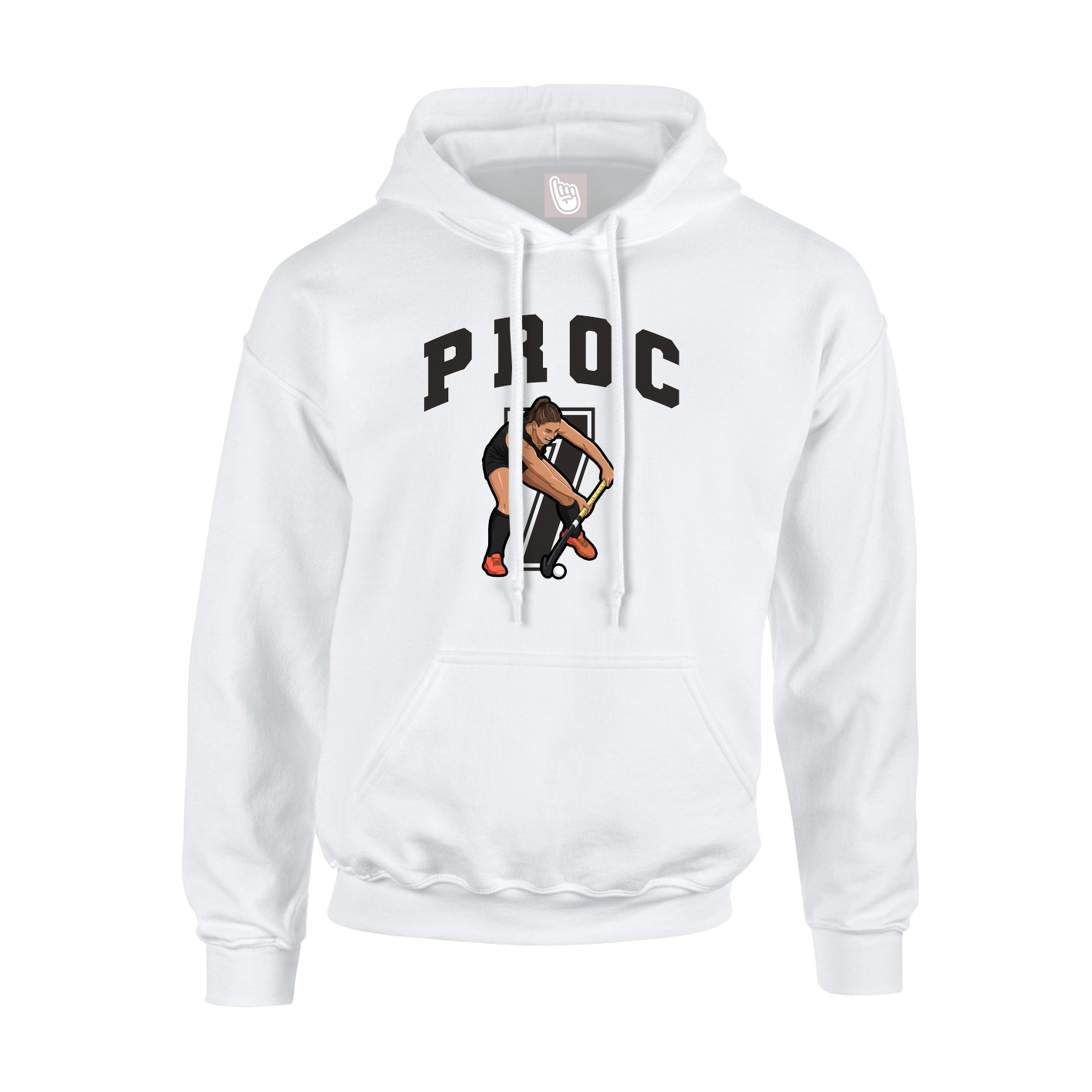 Youth Hoodie — Number in White