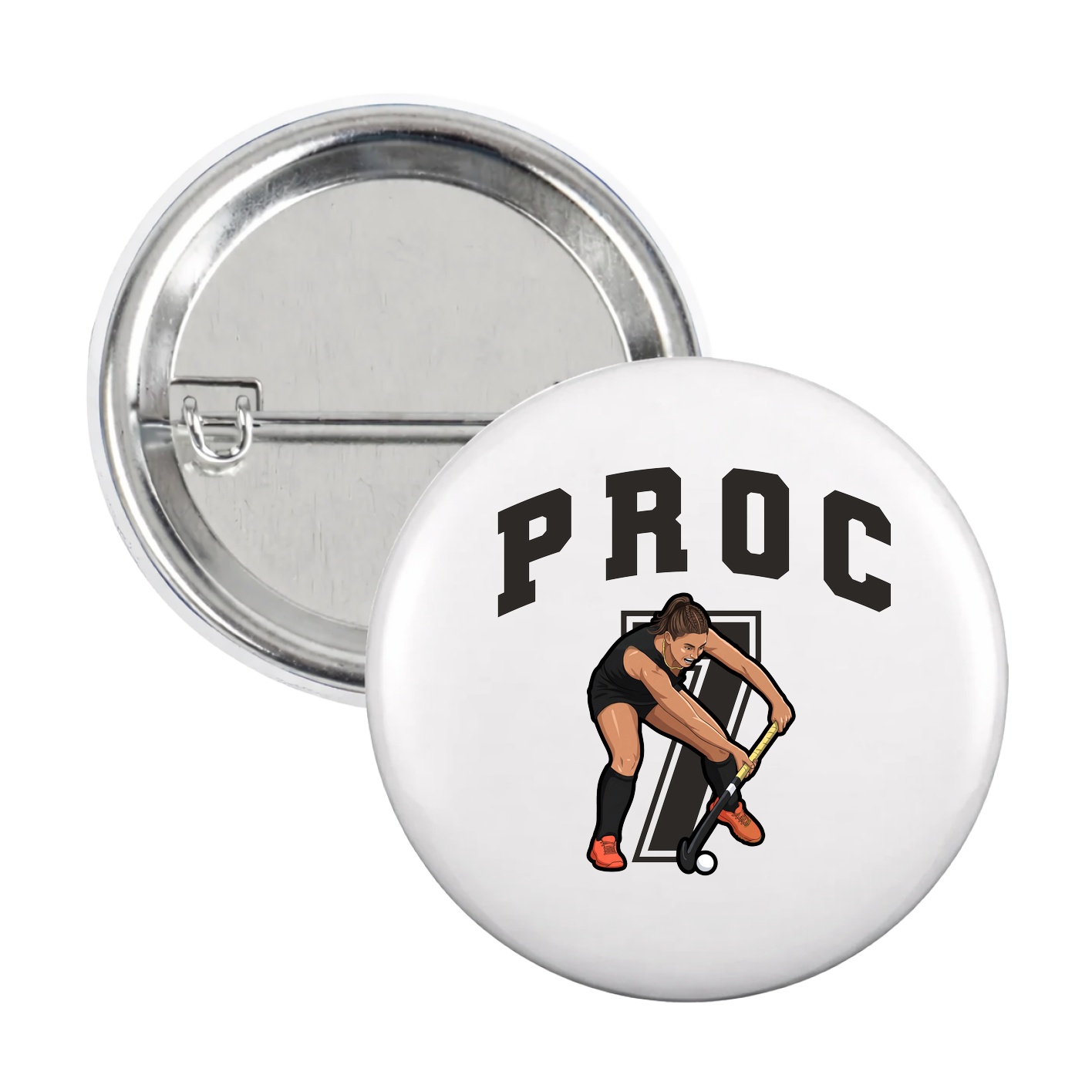Game Day Button — Number in White
