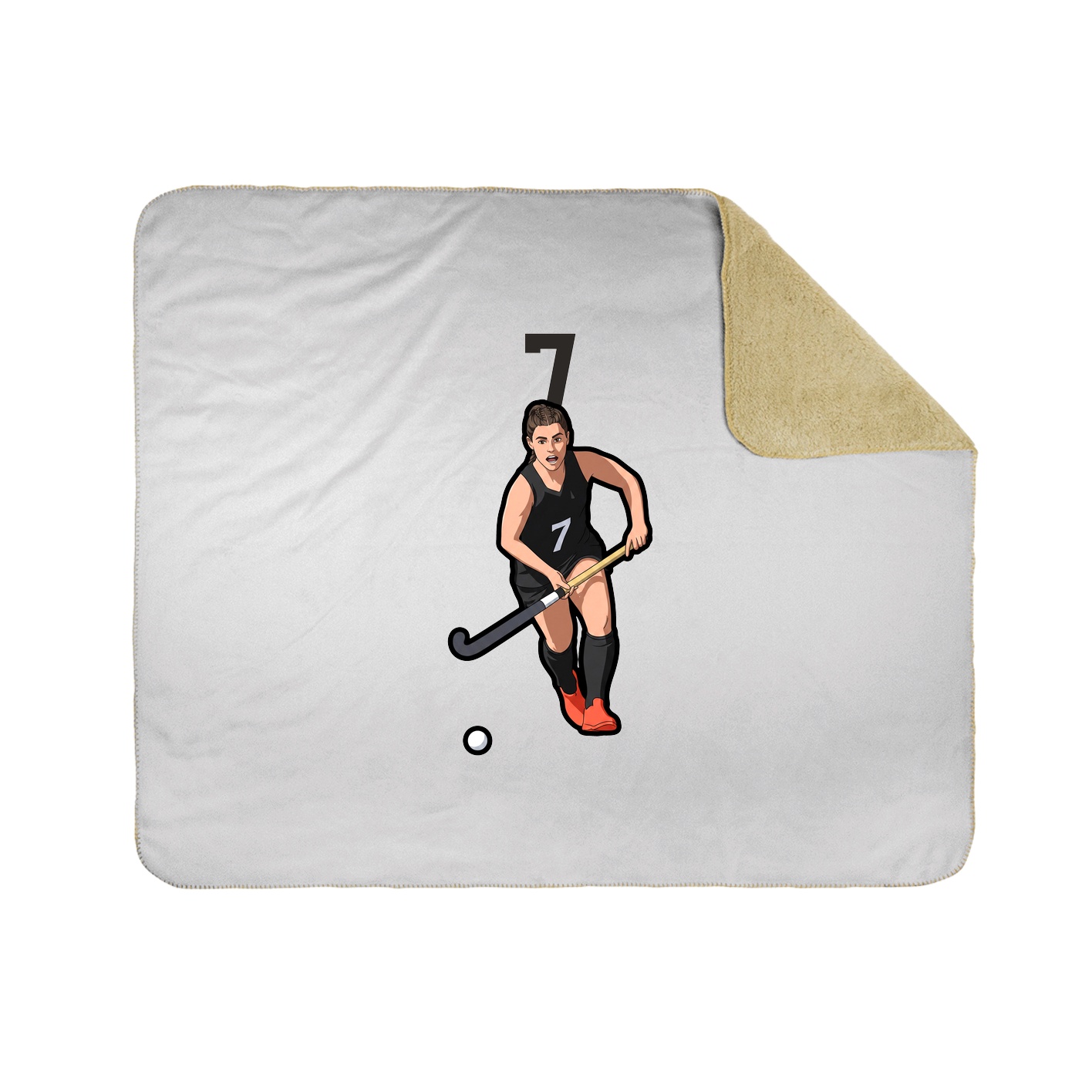 Throw Blanket — Number Top in White