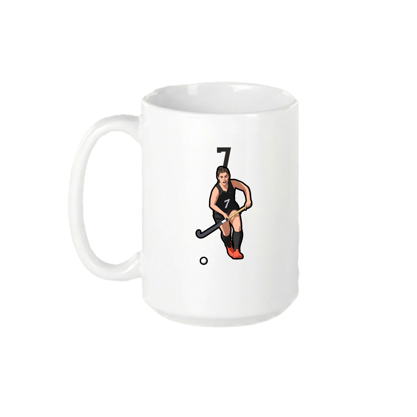 15oz Coffee Mug — Number Top in White