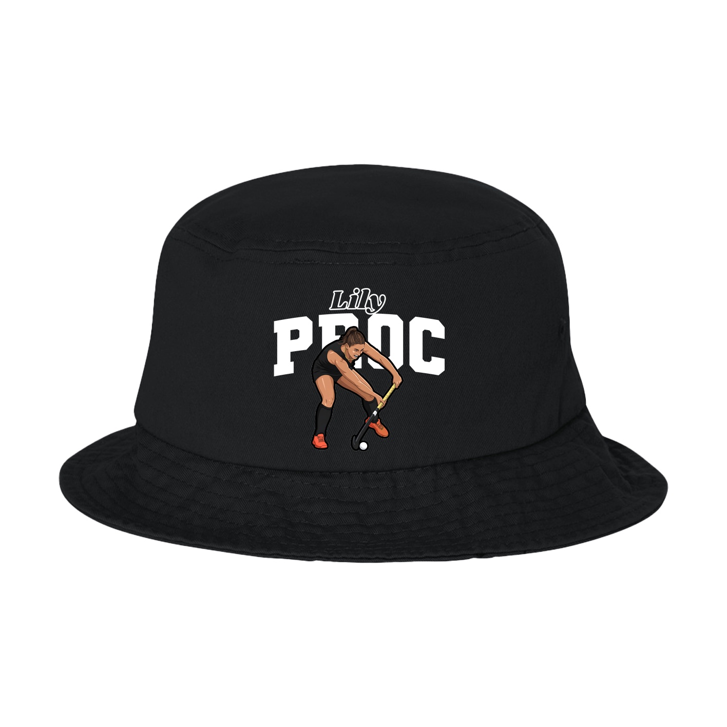 Bucket Cap — Name Arch in Black
