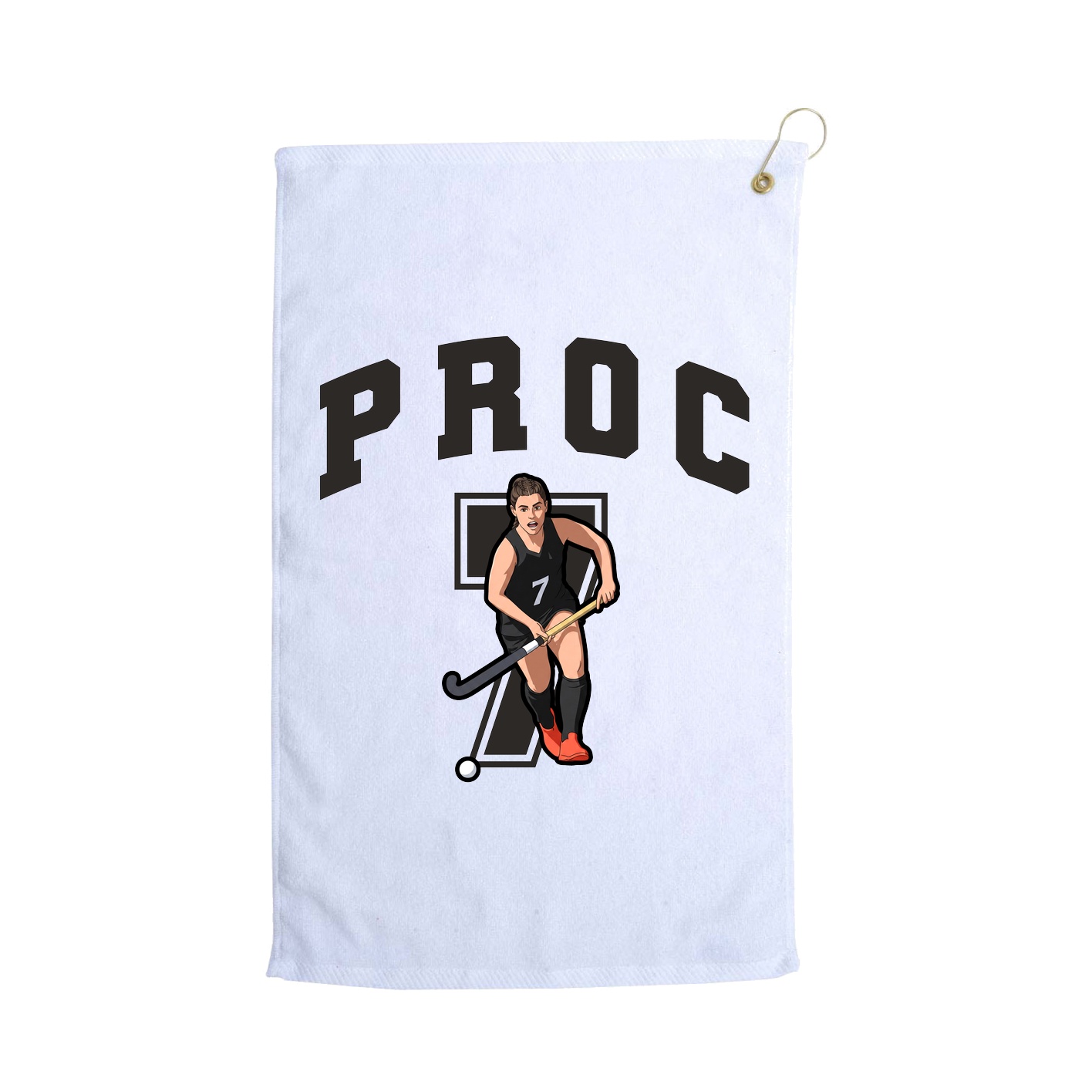 Golf Towel — Number in White