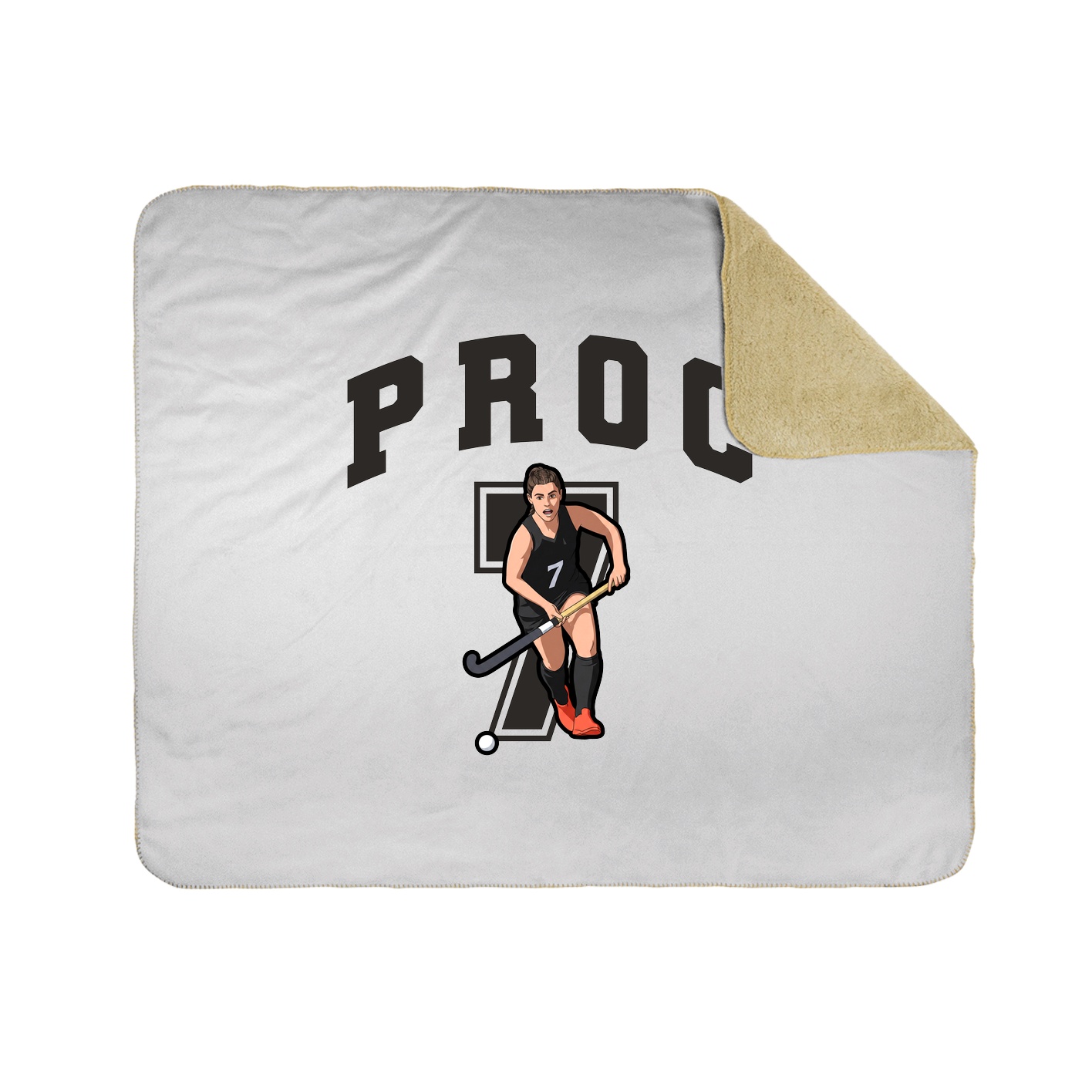 Throw Blanket — Number in White