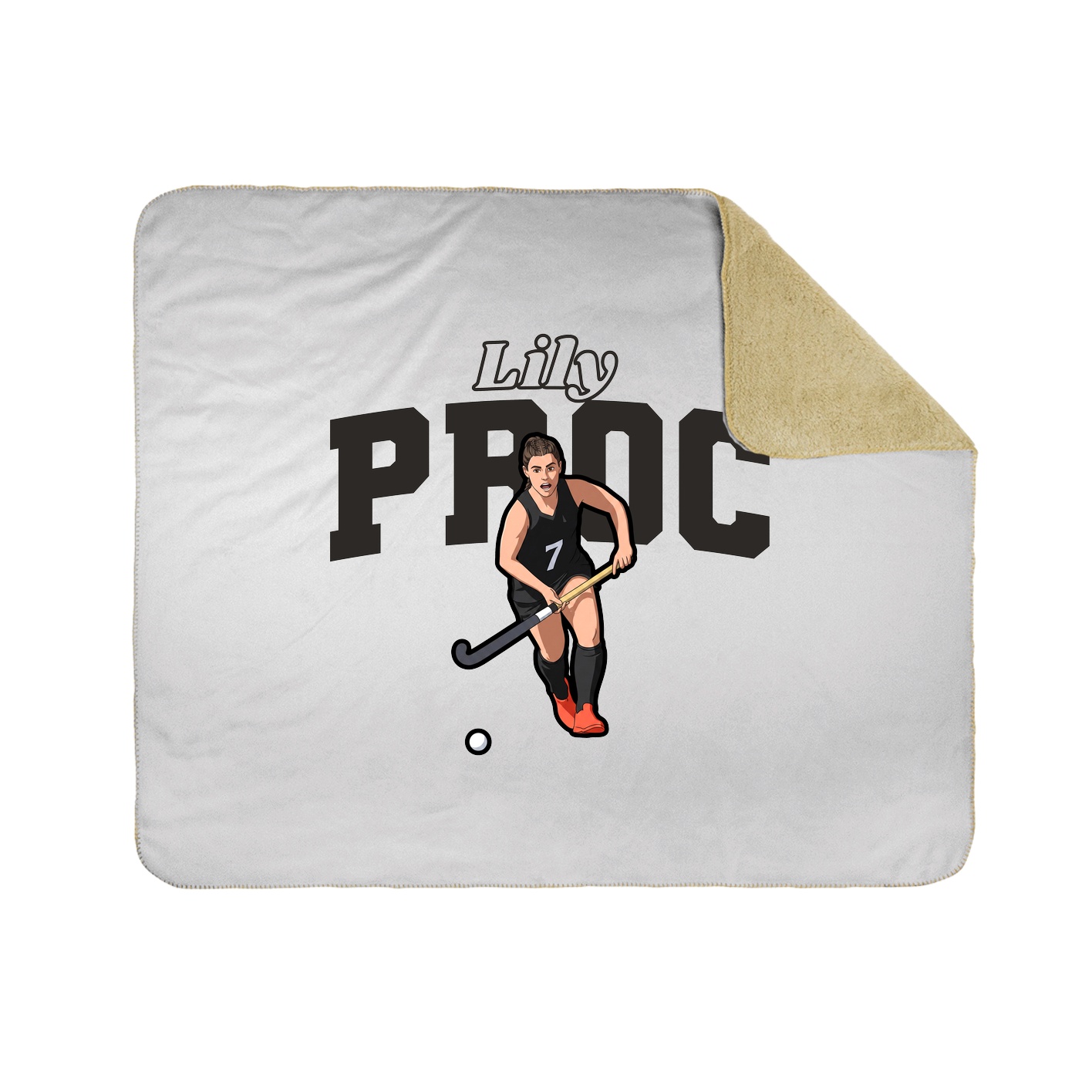 Throw Blanket — Name Arch in White