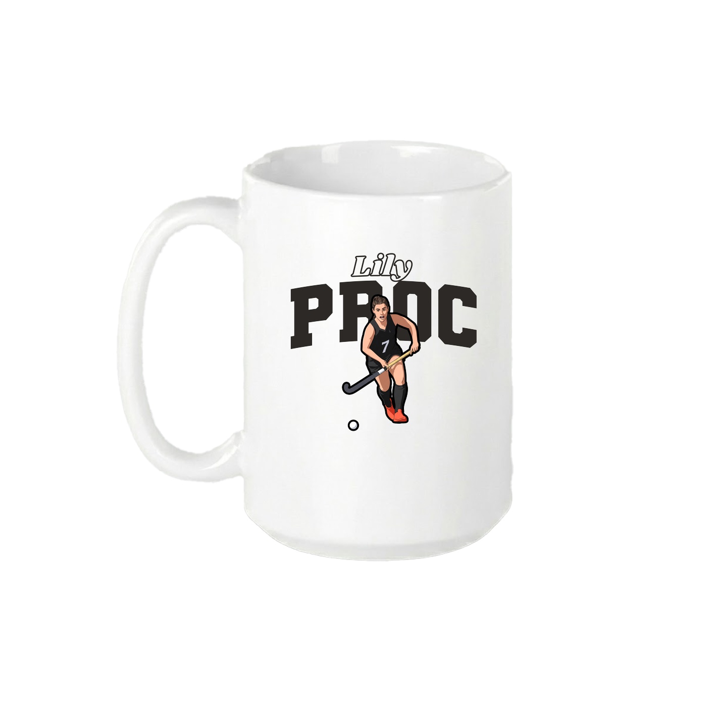 15oz Coffee Mug — Name Arch in White
