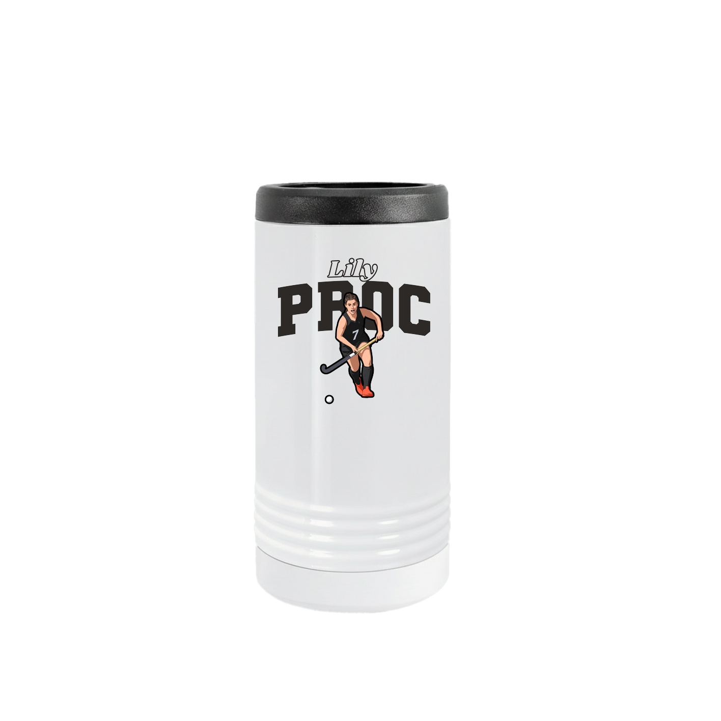 Slim Beverage Holder — Name Arch in White