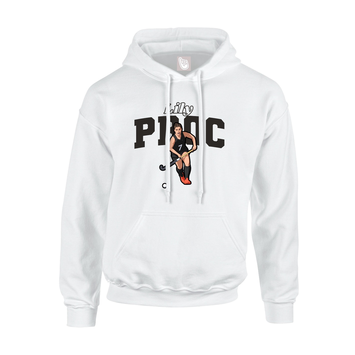 Hoodie — Name Arch in White
