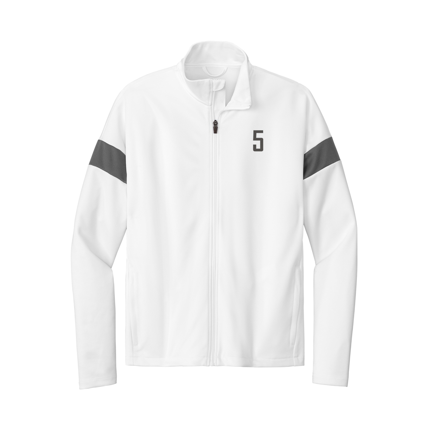 Team Travel Full-Zip Jacket — Front Shirsy in White/Grey