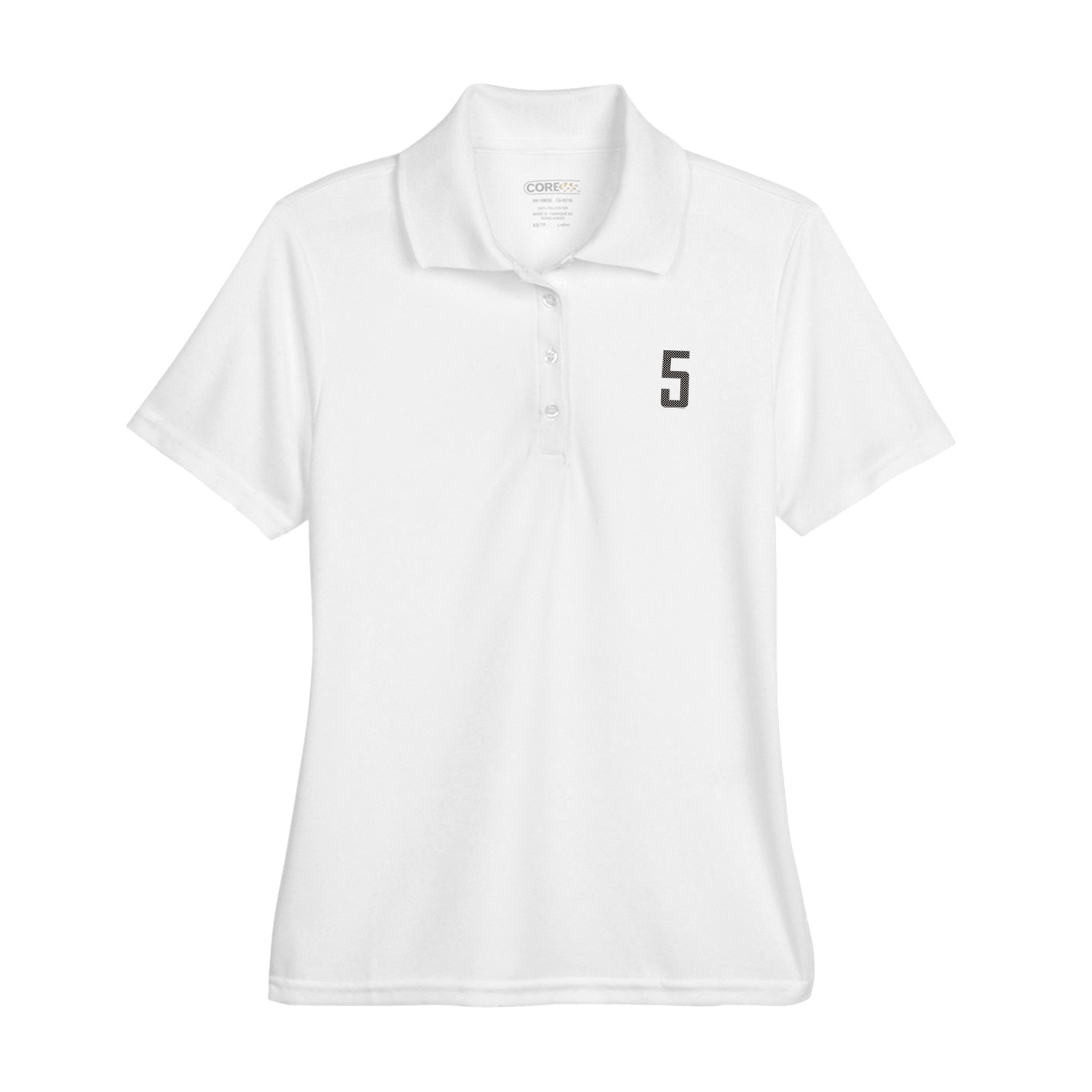 Womens Performance Polo — Front Shirsy in White