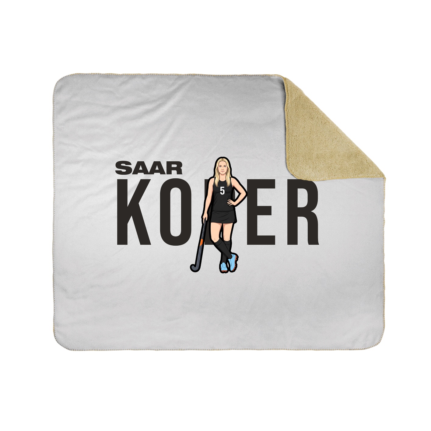Throw Blanket — Player Name in White
