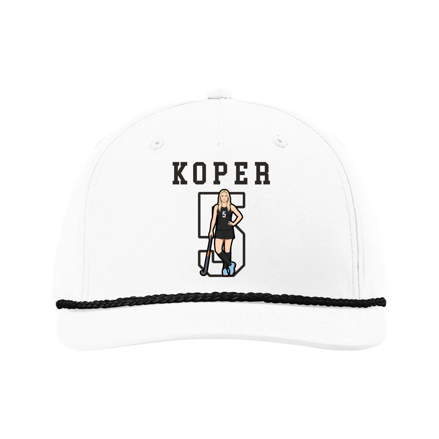 Five-Panel Classic Rope Cap — Shirsey in White