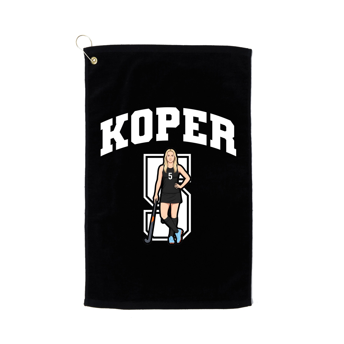 Golf Towel — Number in Black