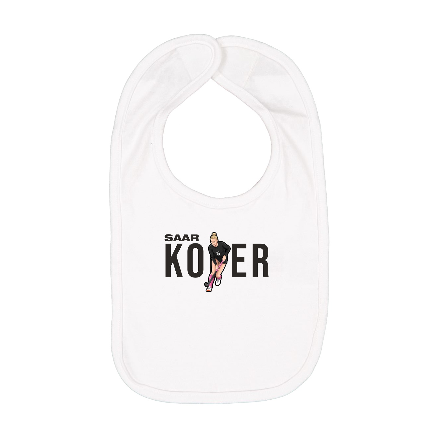 Infant Bib — Player Name in White