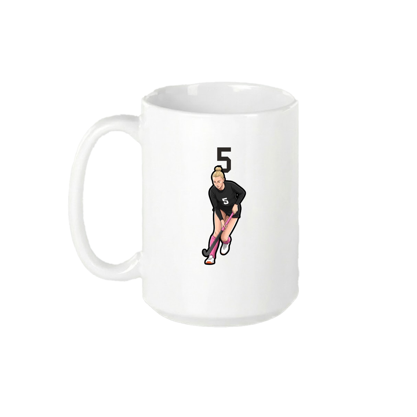 15oz Coffee Mug — Number Top in White