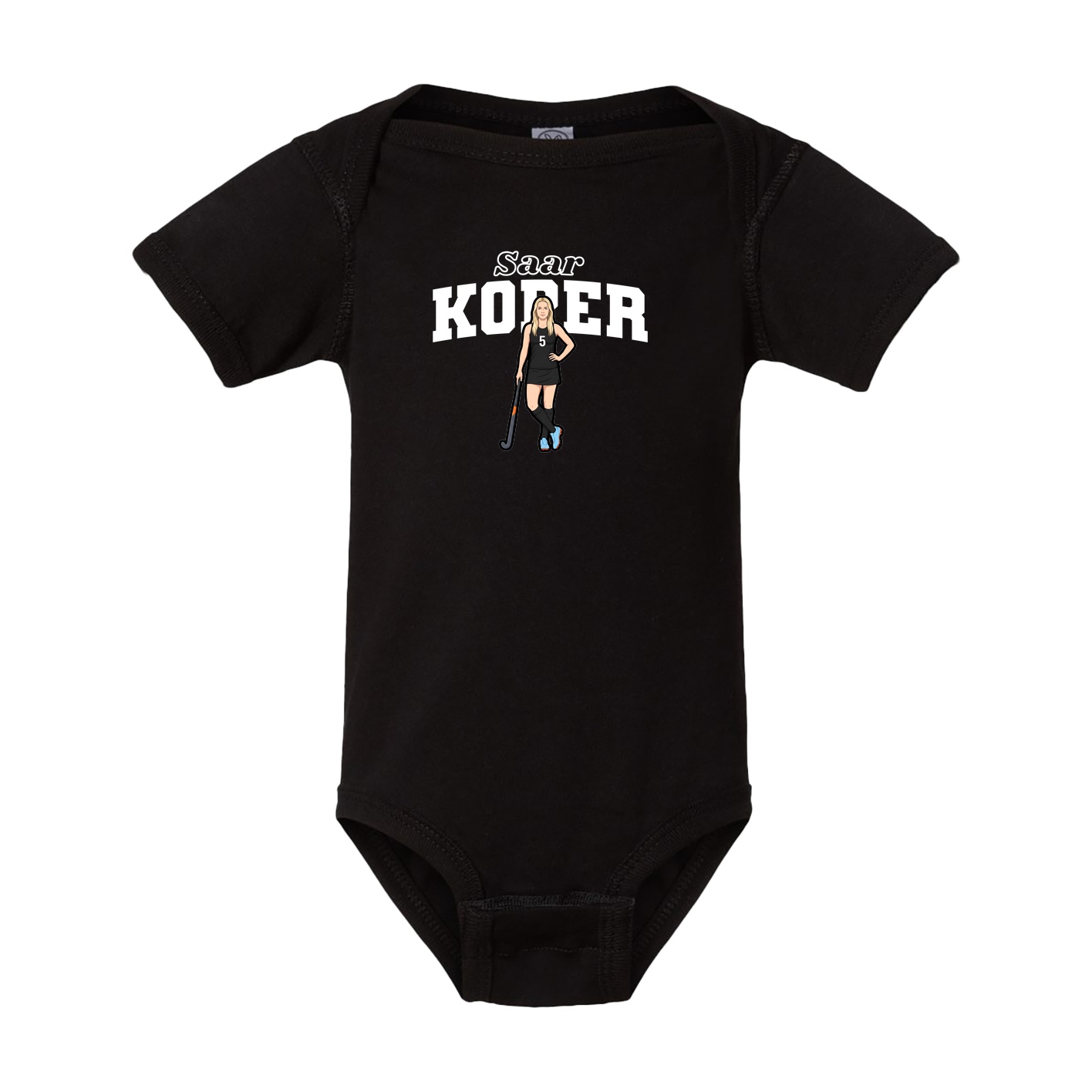 Baby Onesie — Name Arch in Black