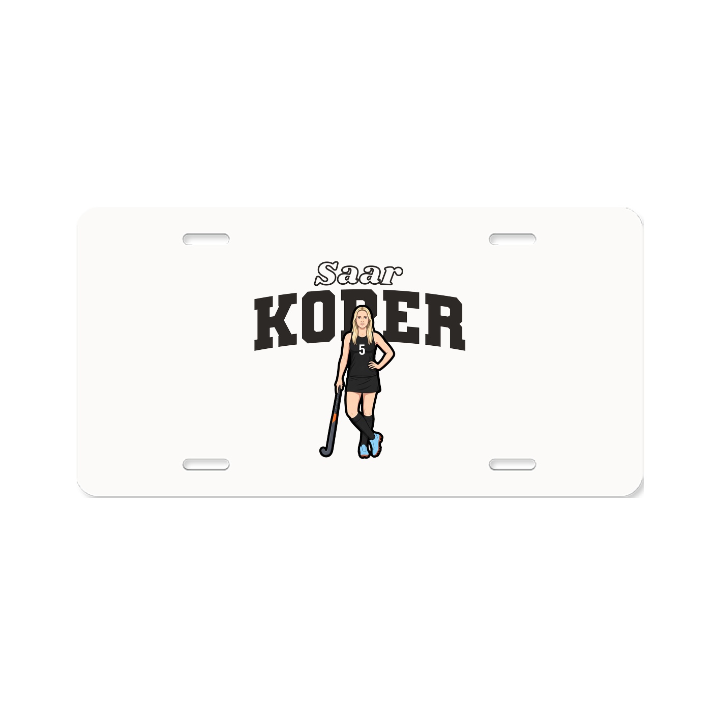 License Plate — Name Arch in Classic