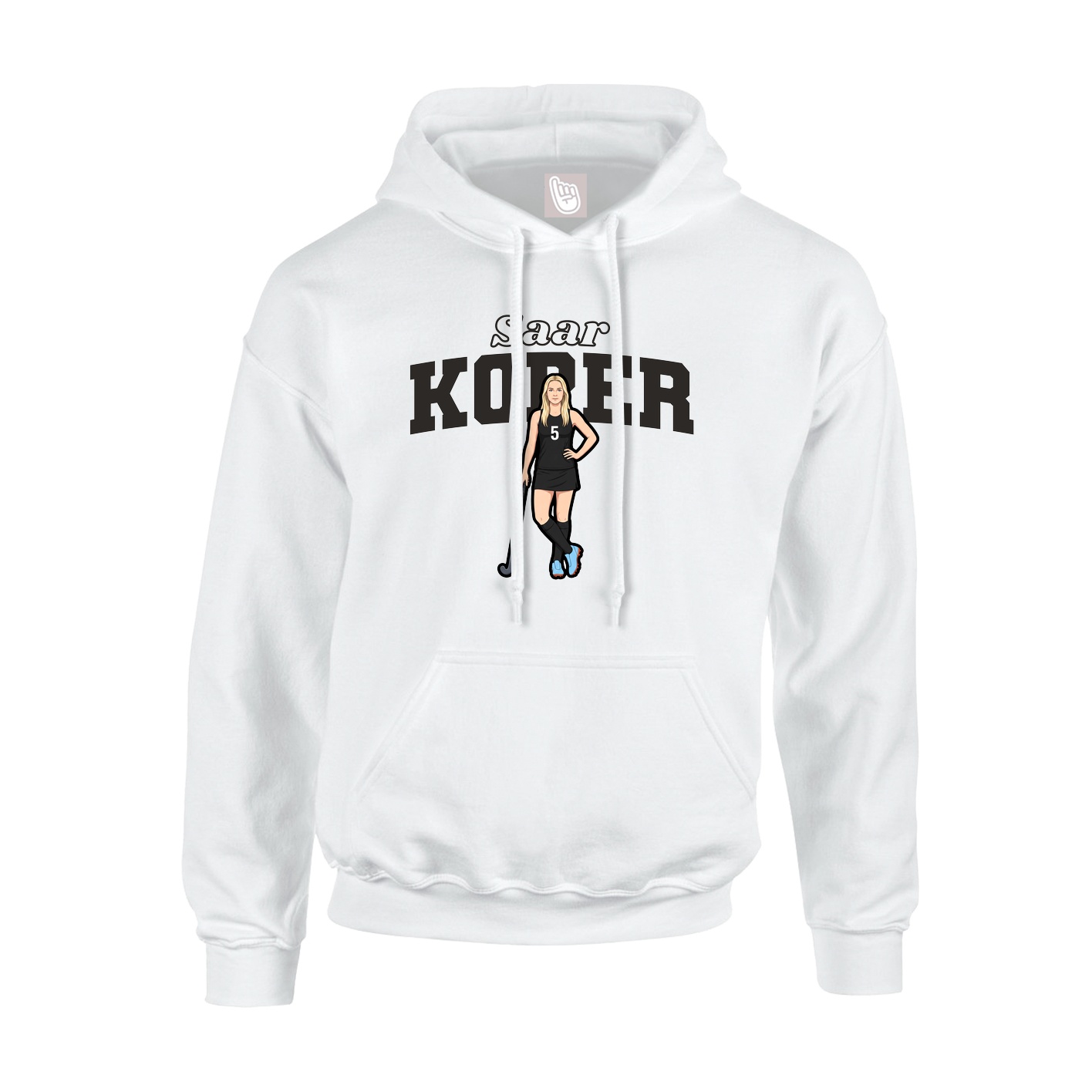 Hoodie — Name Arch in White