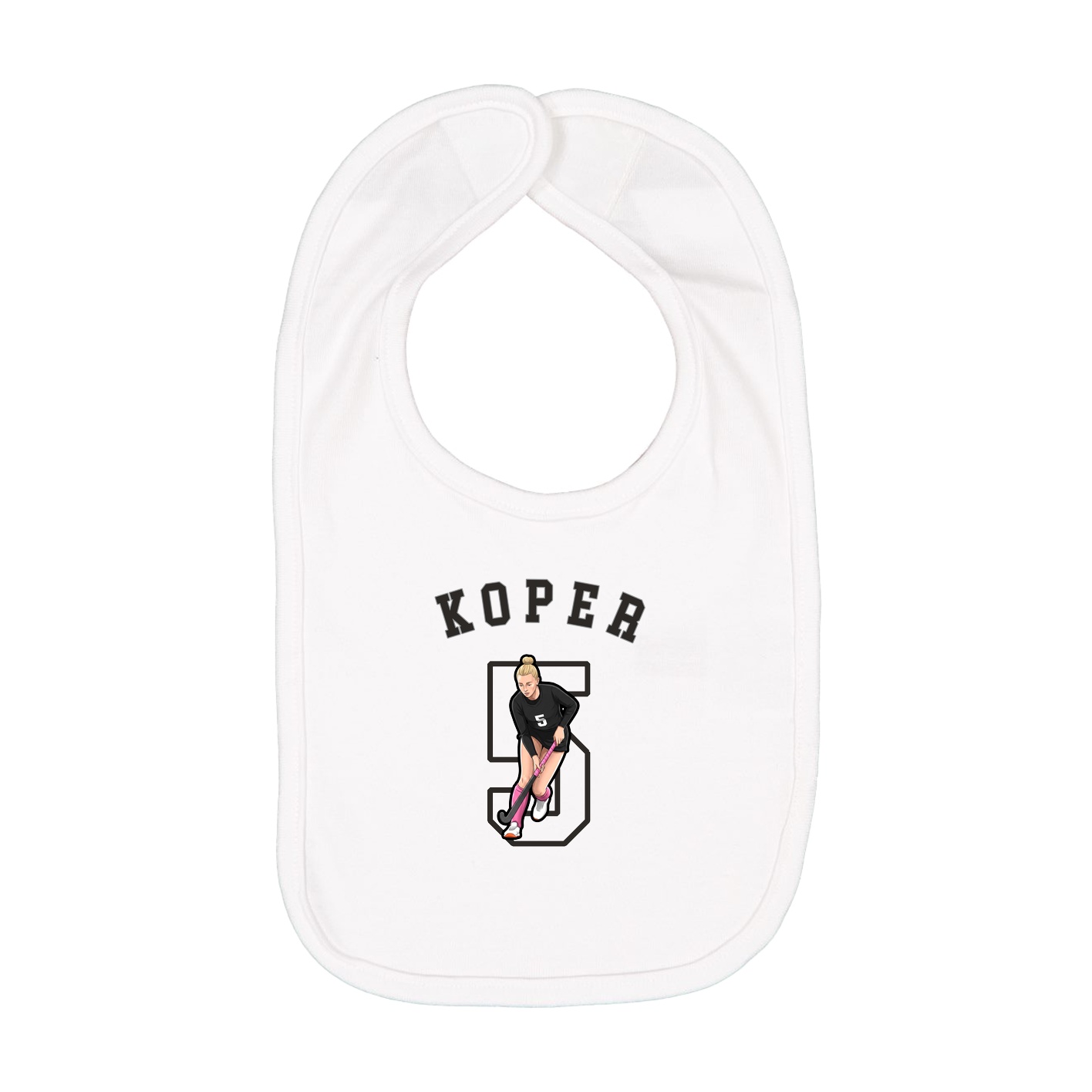 Infant Bib — Shirsey Arch in White