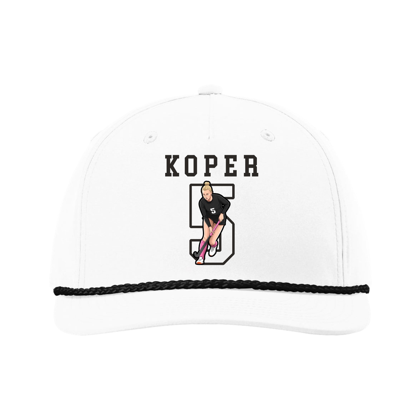 Five-Panel Classic Rope Cap — Shirsey in White