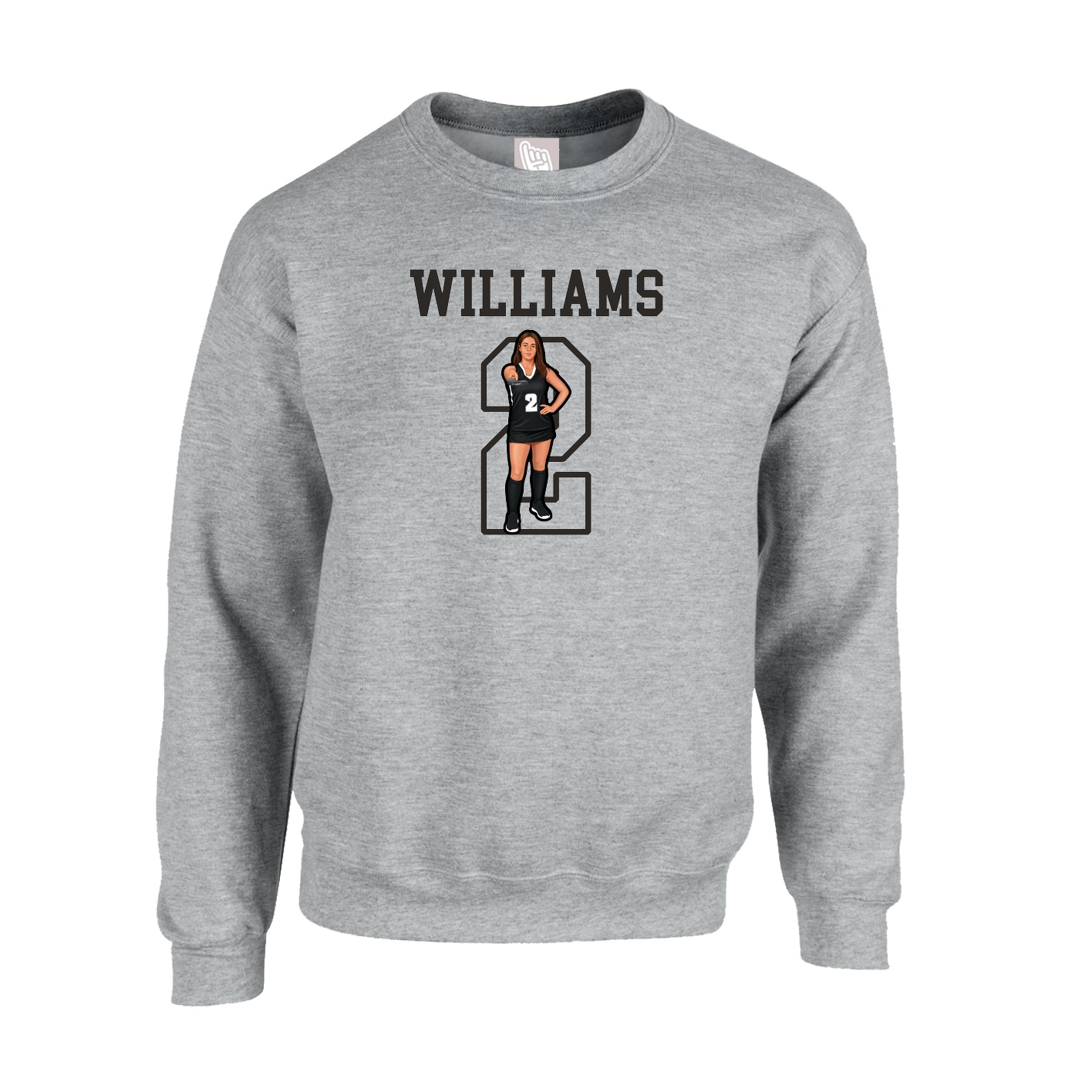 Fleece Crew — Shirsey in Grey