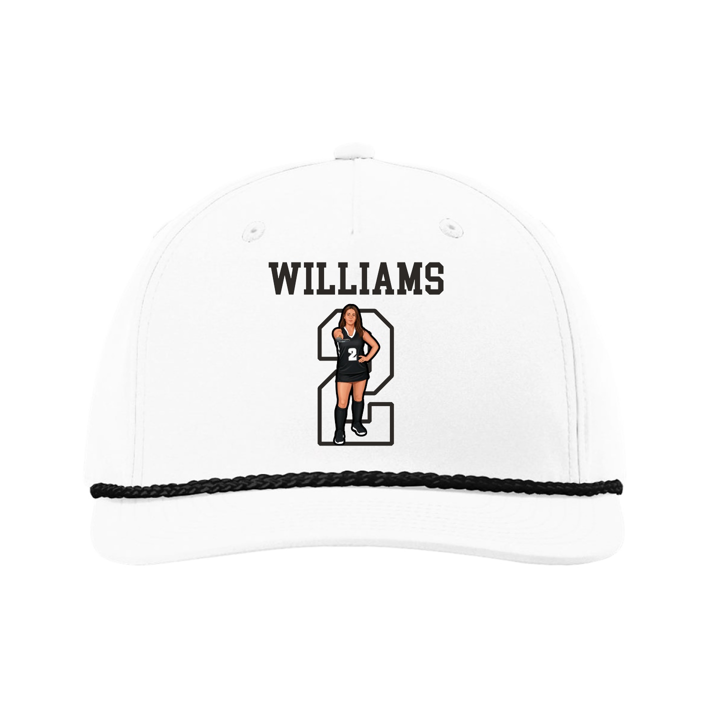 Five-Panel Classic Rope Cap — Shirsey in White