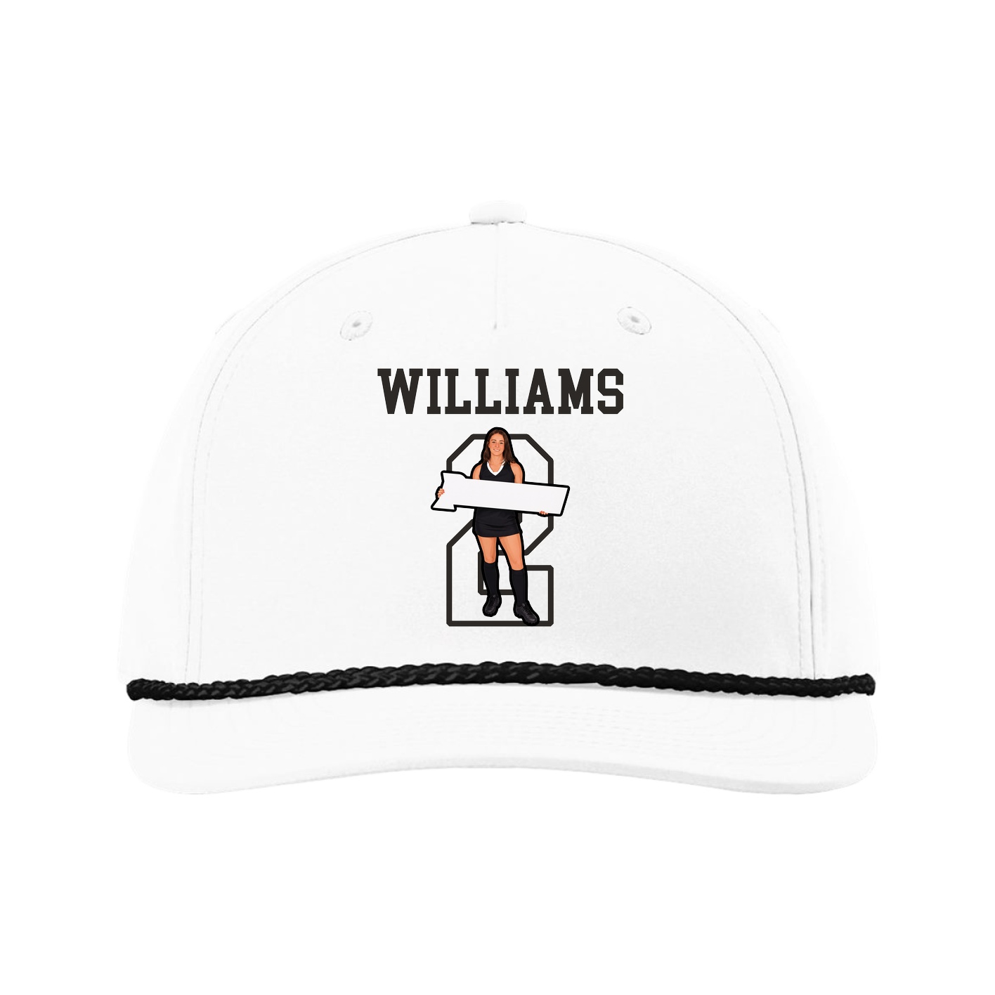 Five-Panel Classic Rope Cap — Shirsey in White