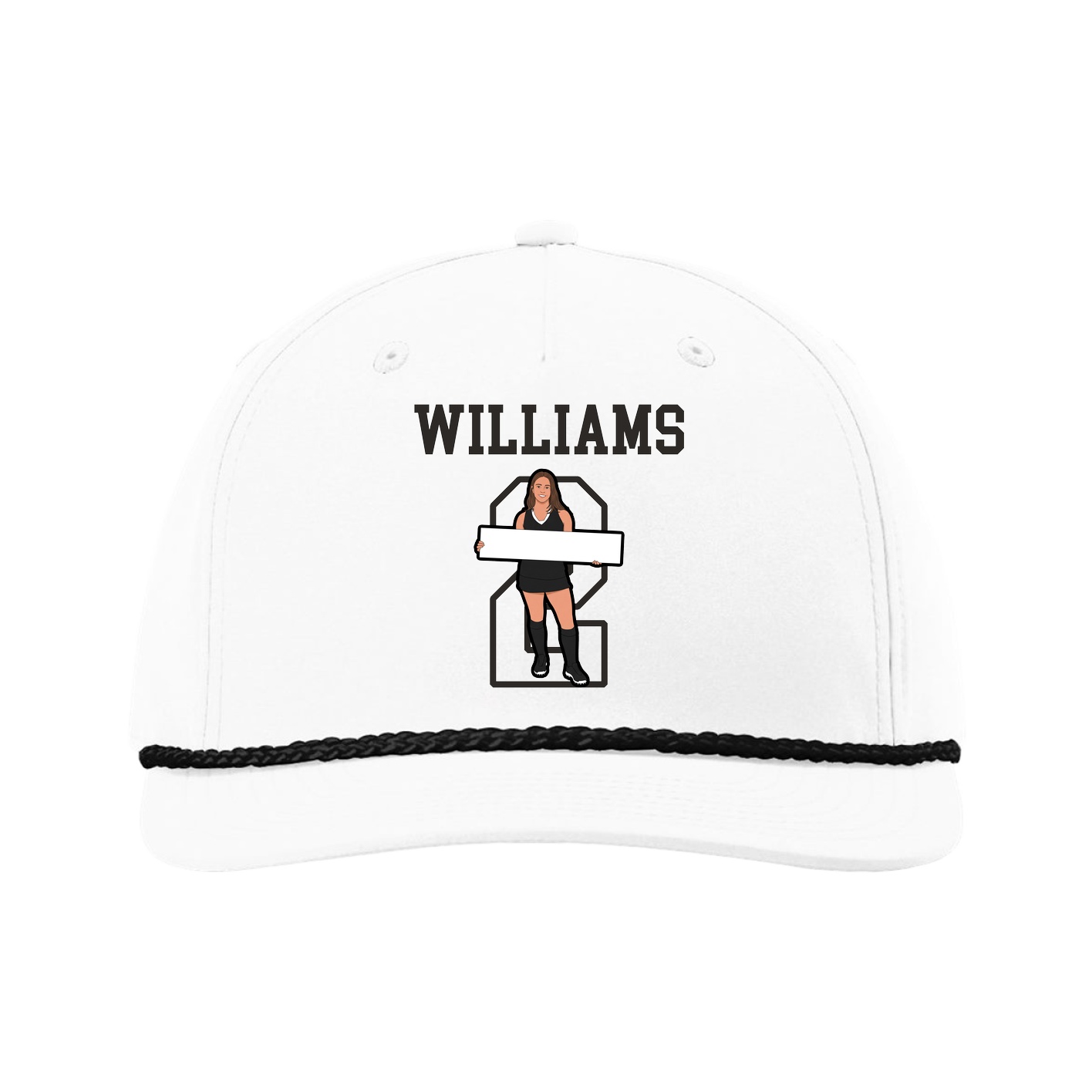 Five-Panel Classic Rope Cap — Shirsey in White