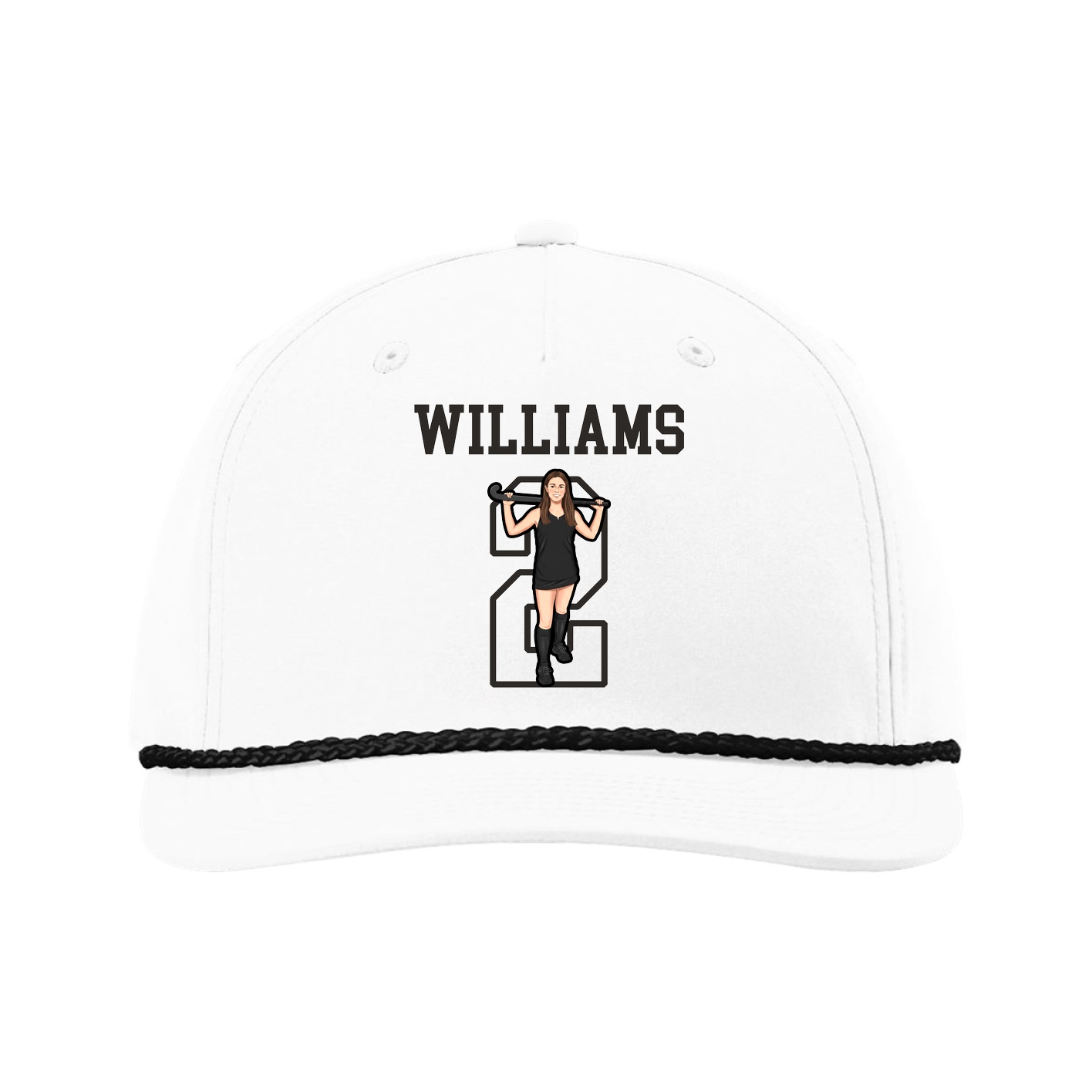 Five-Panel Classic Rope Cap — Shirsey in White