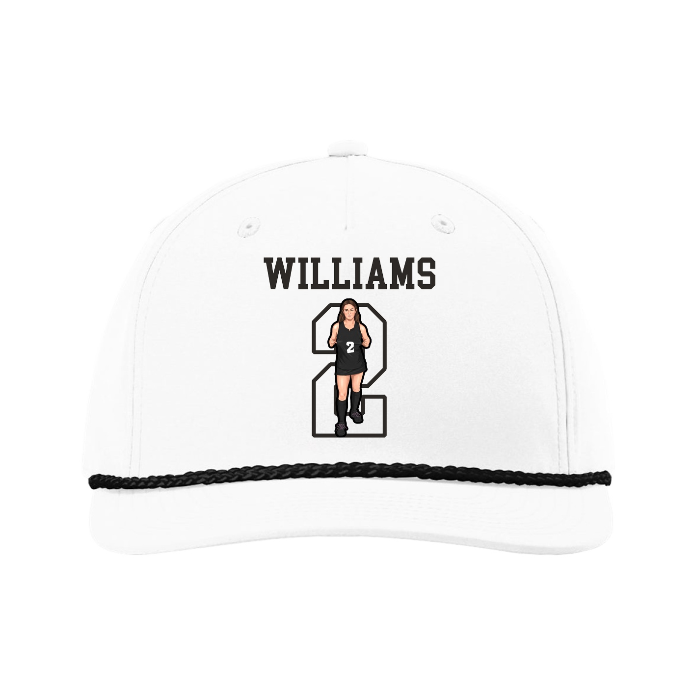 Five-Panel Classic Rope Cap — Shirsey in White