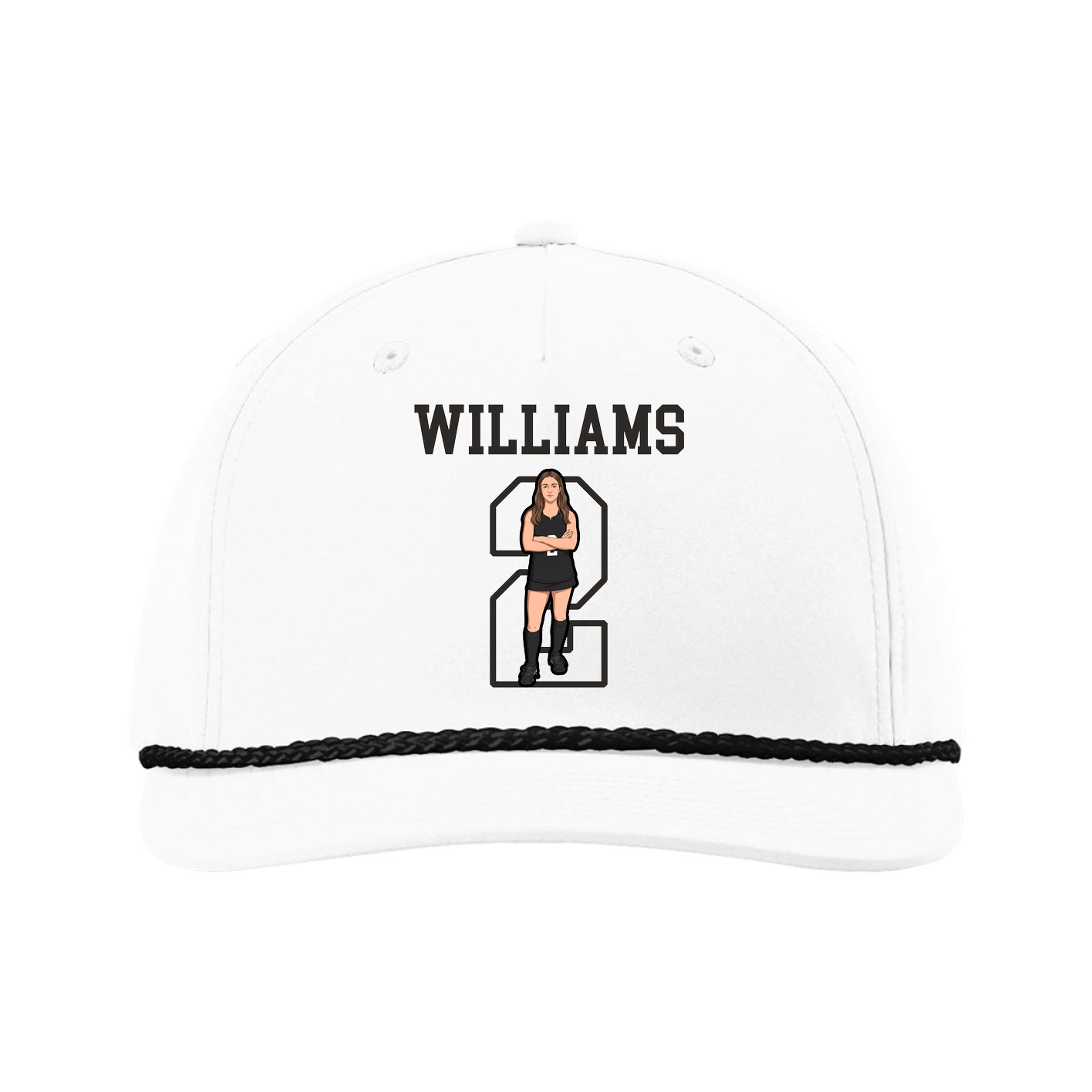 Five-Panel Classic Rope Cap — Shirsey in White