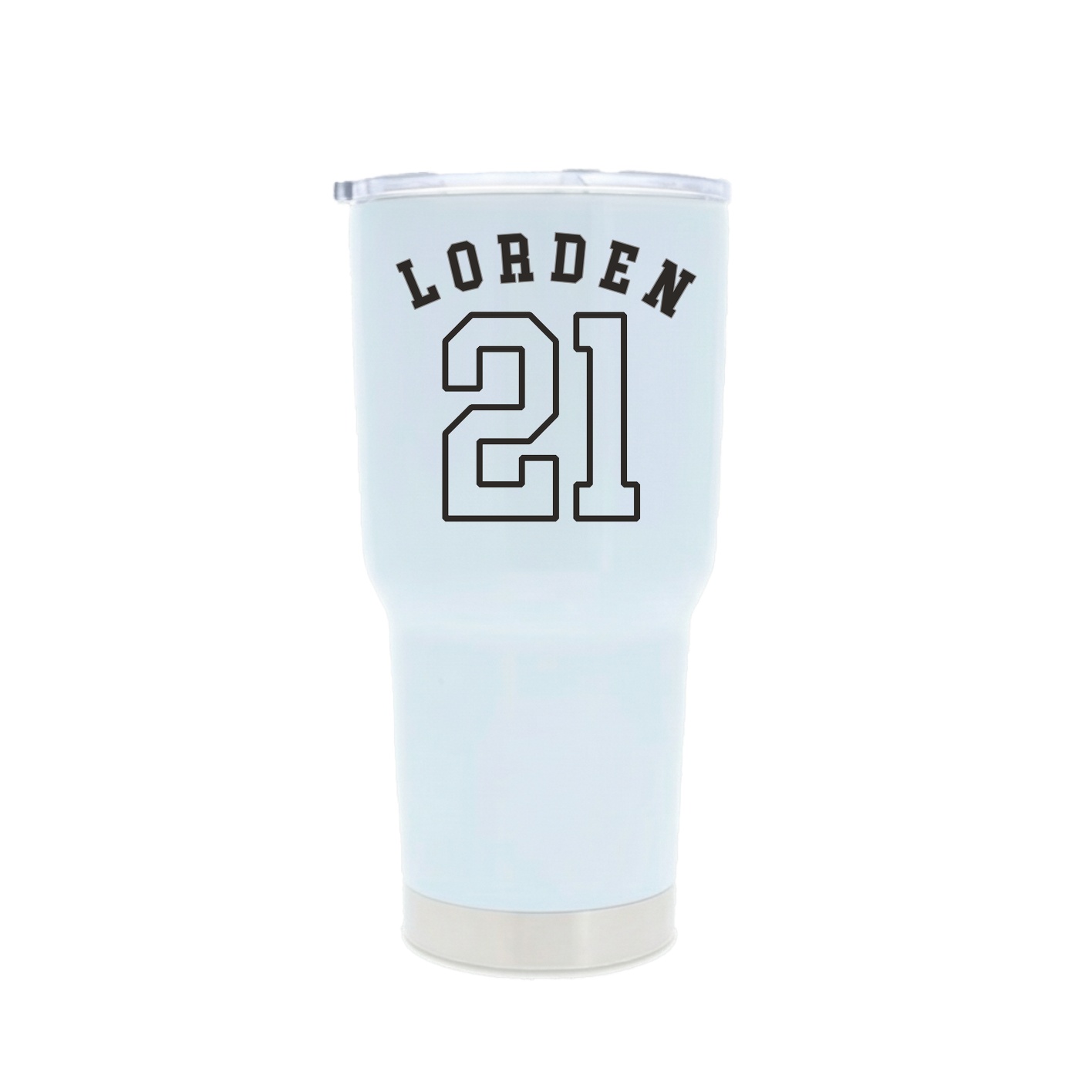 30oz Stainless Steel Tumbler — Shirsey Arch in White