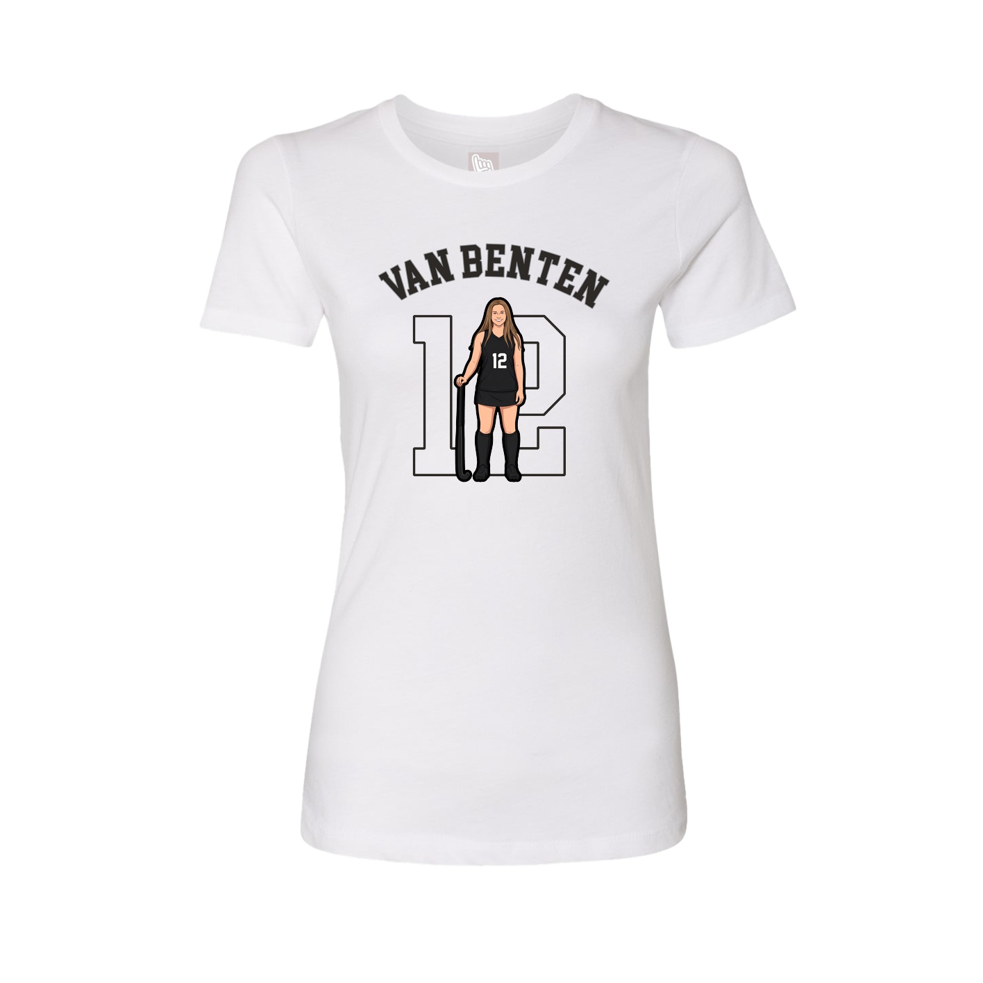 Fitted Women's Tee — Shirsey Arch in White