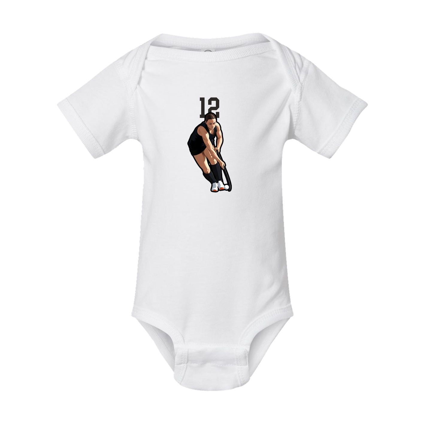 Baby Onesie — Number Top in White