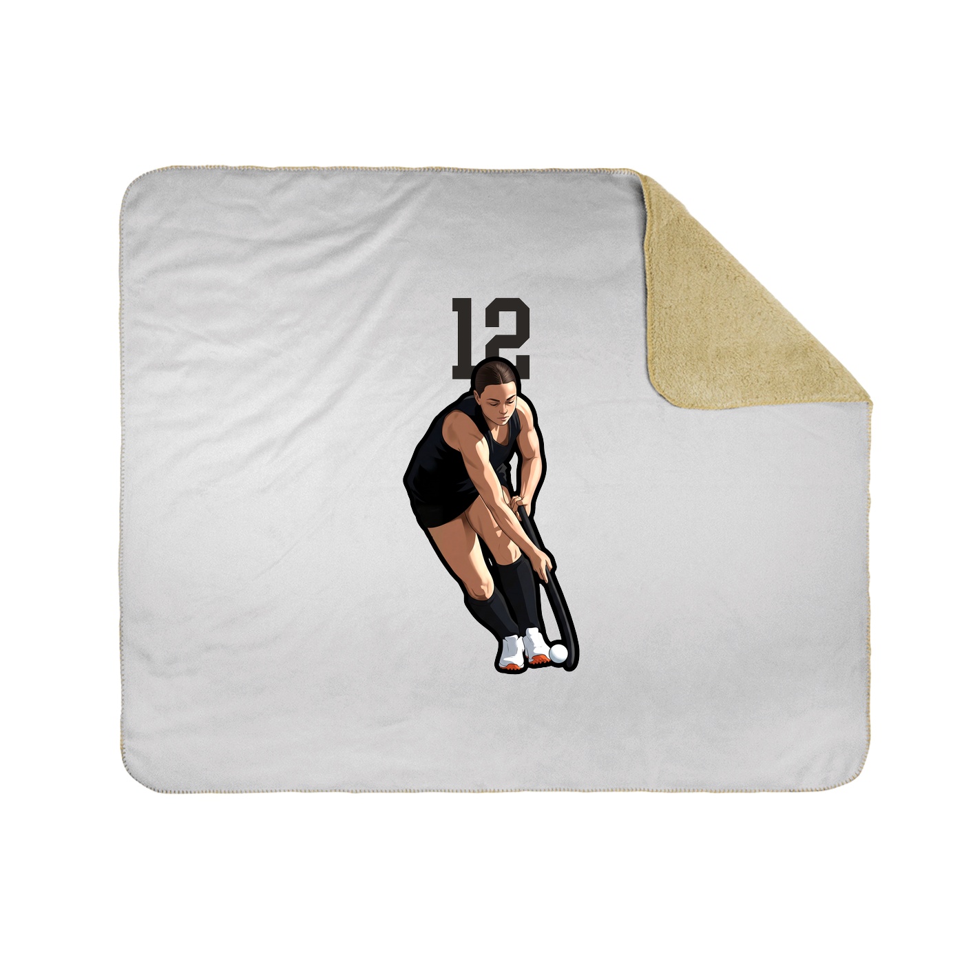 Throw Blanket — Number Top in White